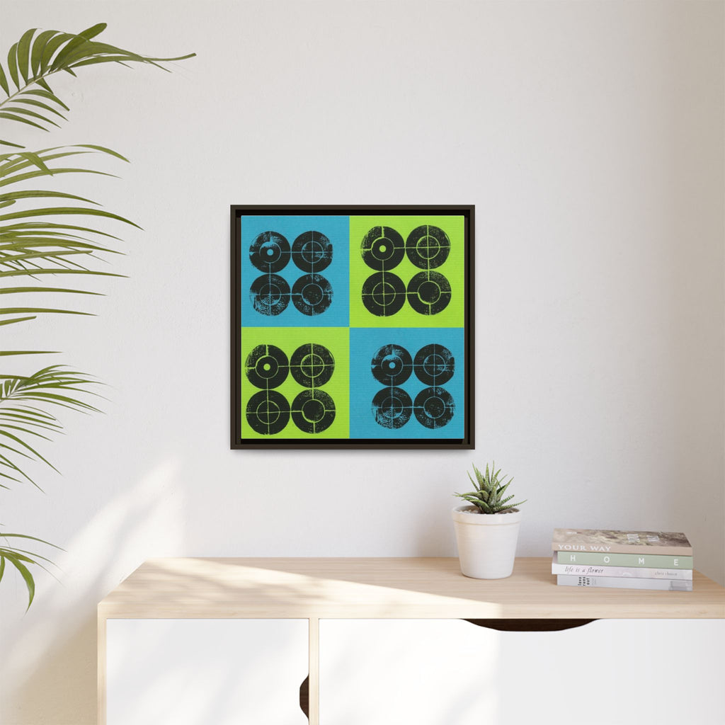 Printing With Legos Collagraph Matte Canvas, Framed