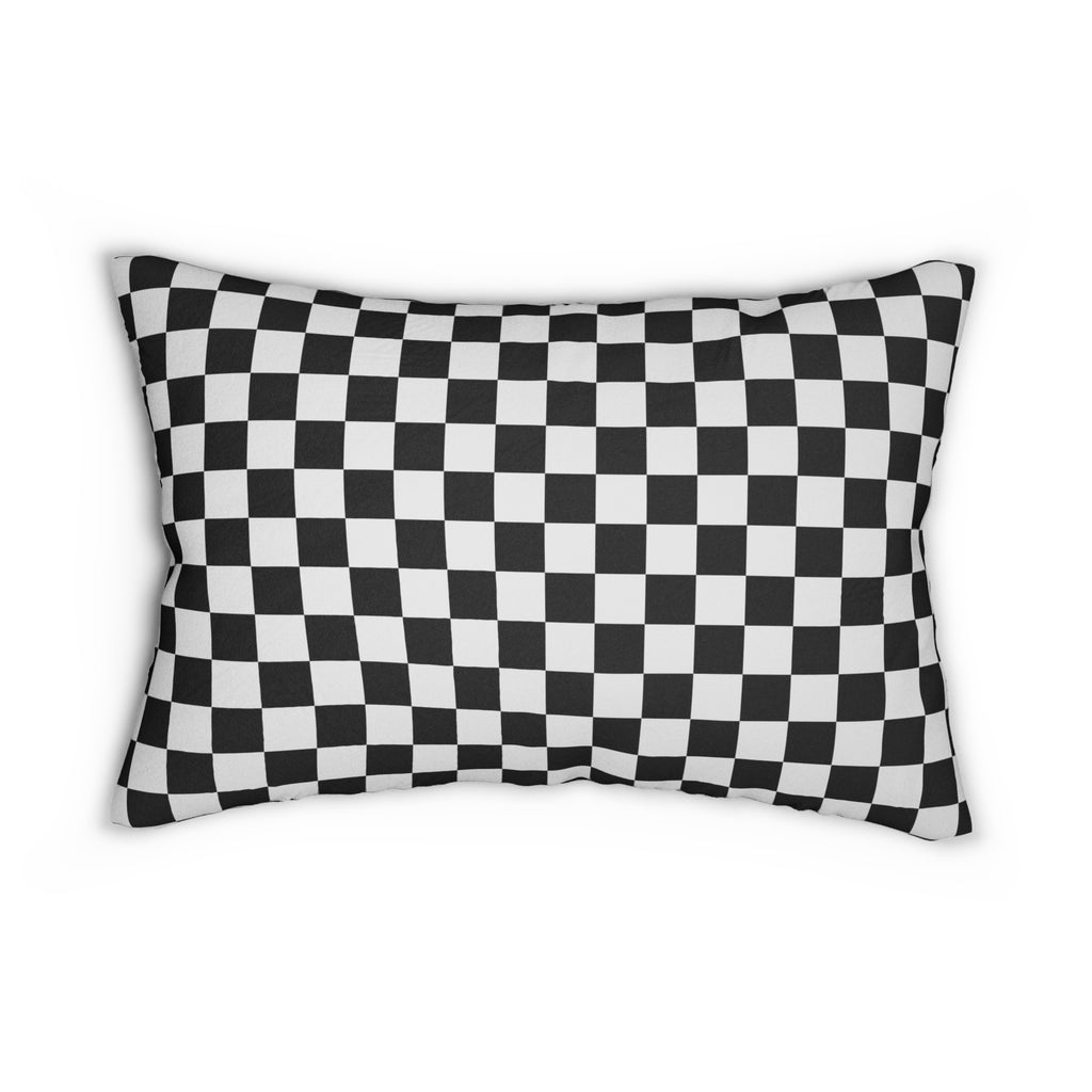 Funny Checkered Throw Pillow - "If Your Kid Bullies Mine..."  Decorative Pillow for Mom Gift for Mom