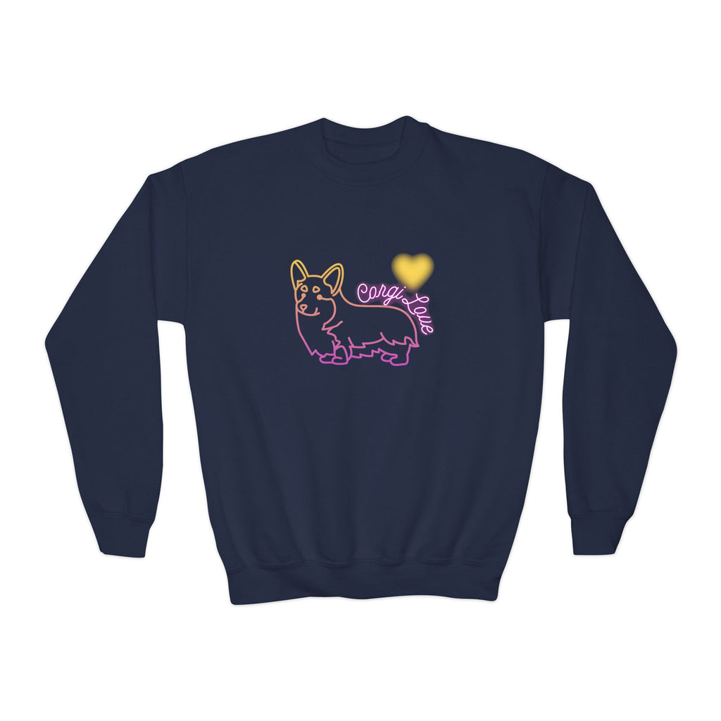 Corgi Love Youth Crewneck Sweatshirt
