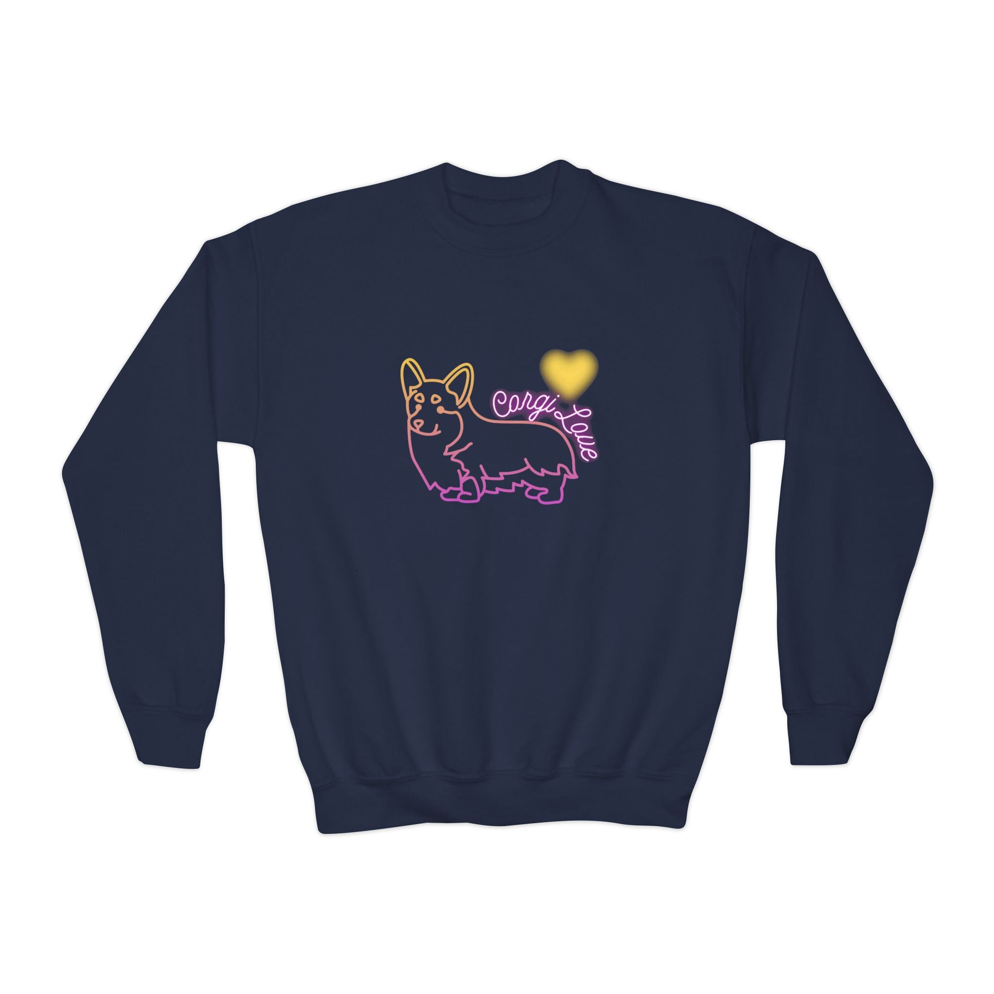 Corgi Love Youth Crewneck Sweatshirt
