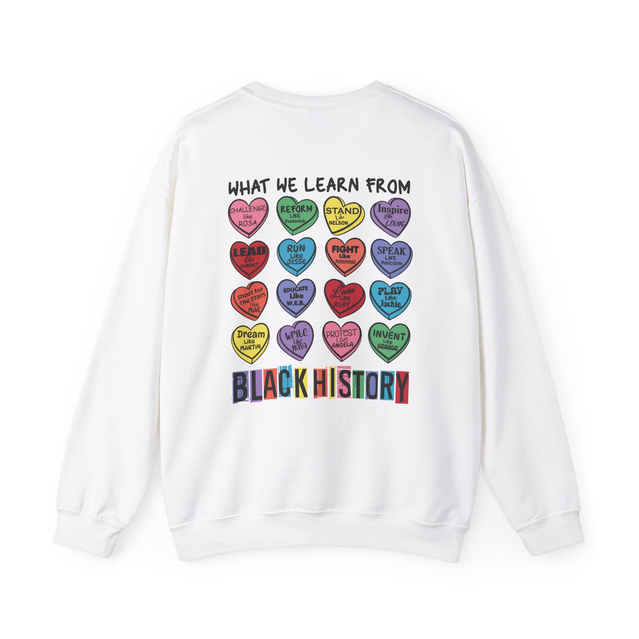 Black History Candy Hearts Sweatshirt Black History Month Sweatshirt