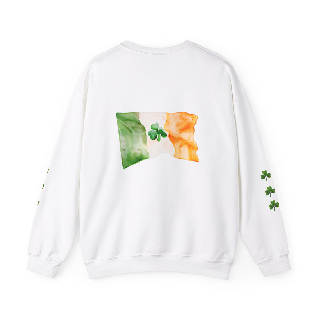 Custom Irish Flag Shamrock Sweatshirt St. Patrick's Day Sweatshirt Irish Pride Sweatshirt