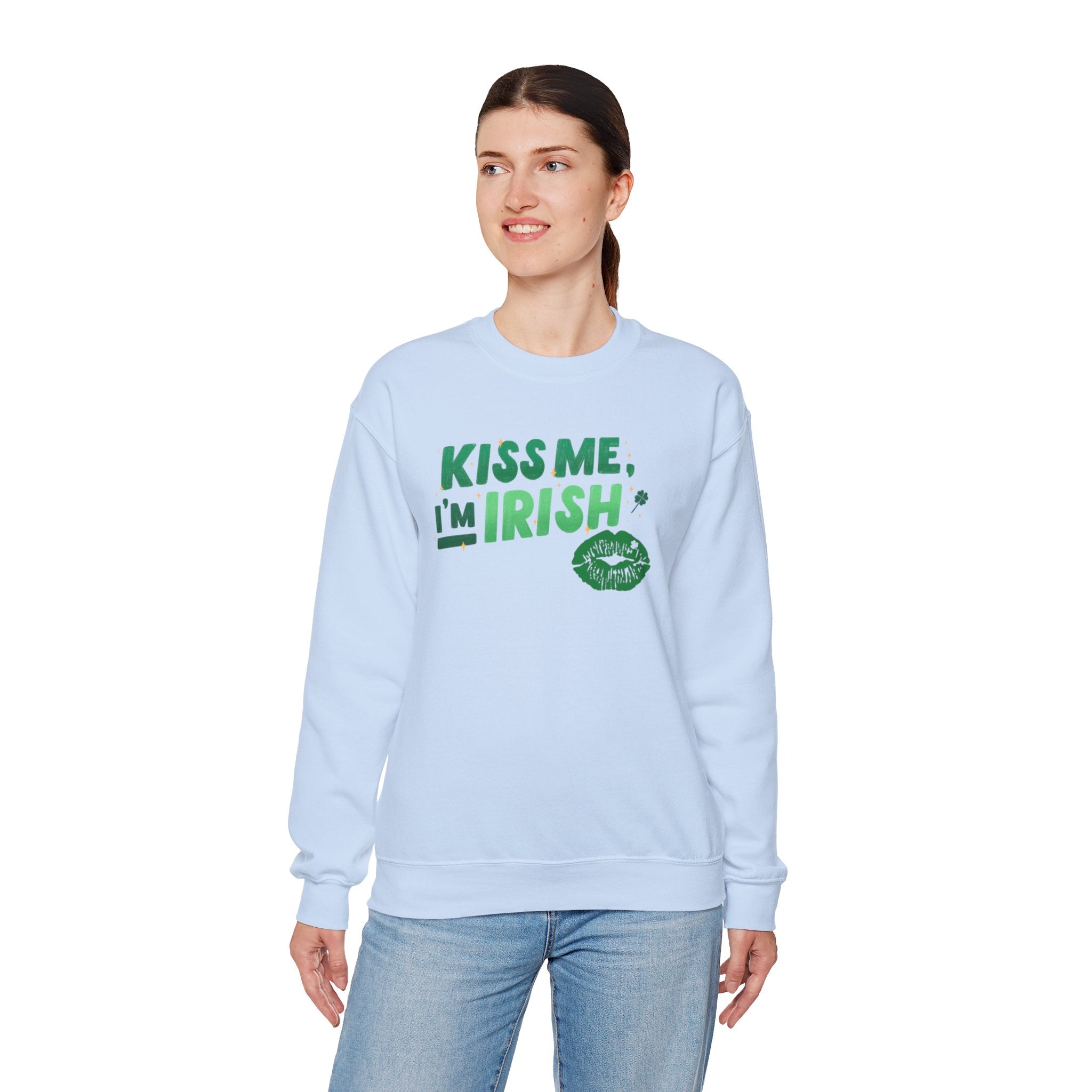 Kiss Me, I'm Irish Sweatshirt - Unisex St. Patrick's Day Crewneck