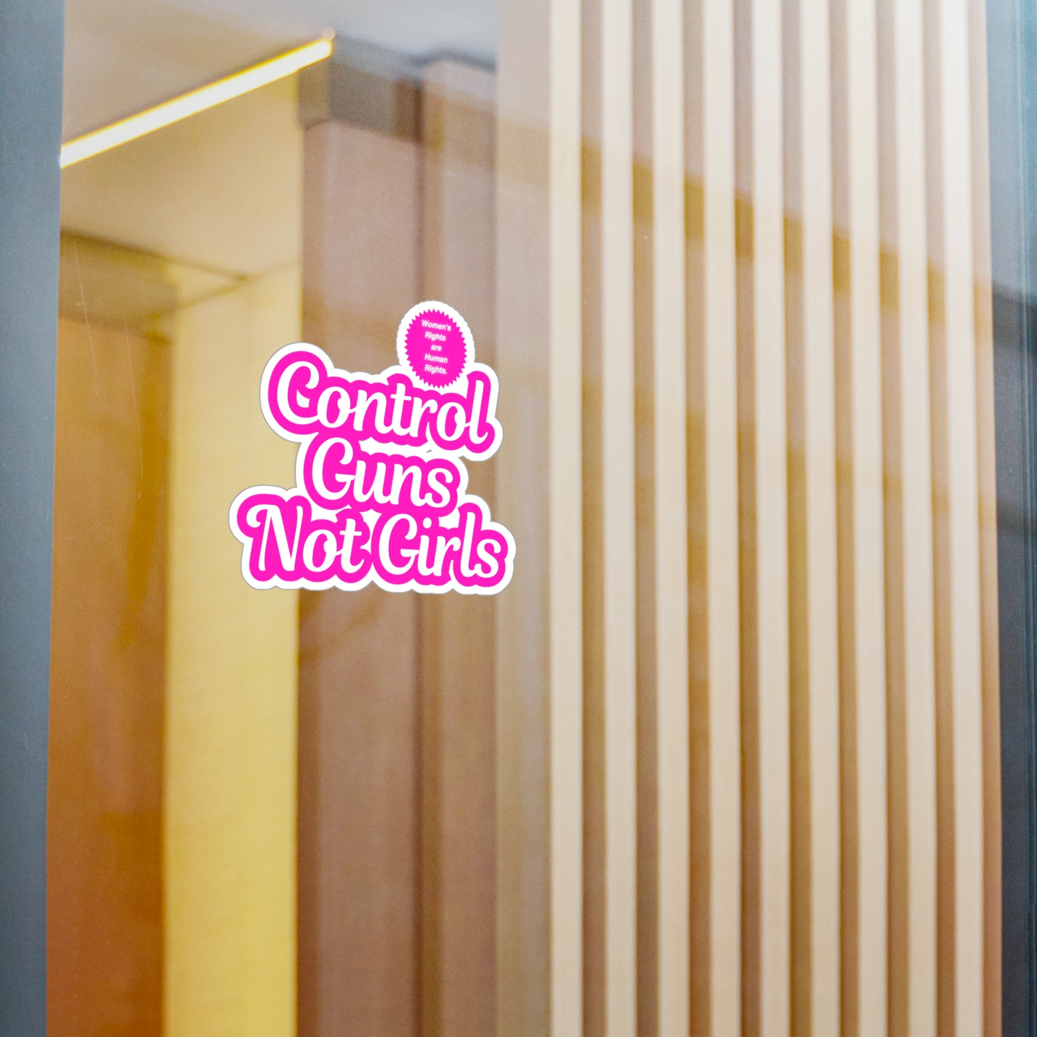 Control Guns Not Girls Kiss-Cut Vinyl Decals