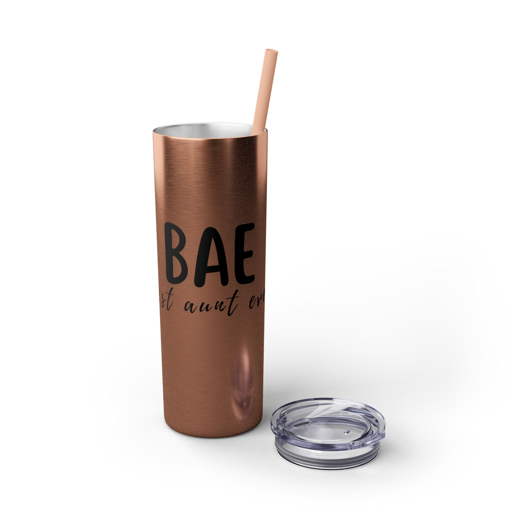BAE Best Aunt Ever Skinny Tumbler with Straw, 20oz more colors