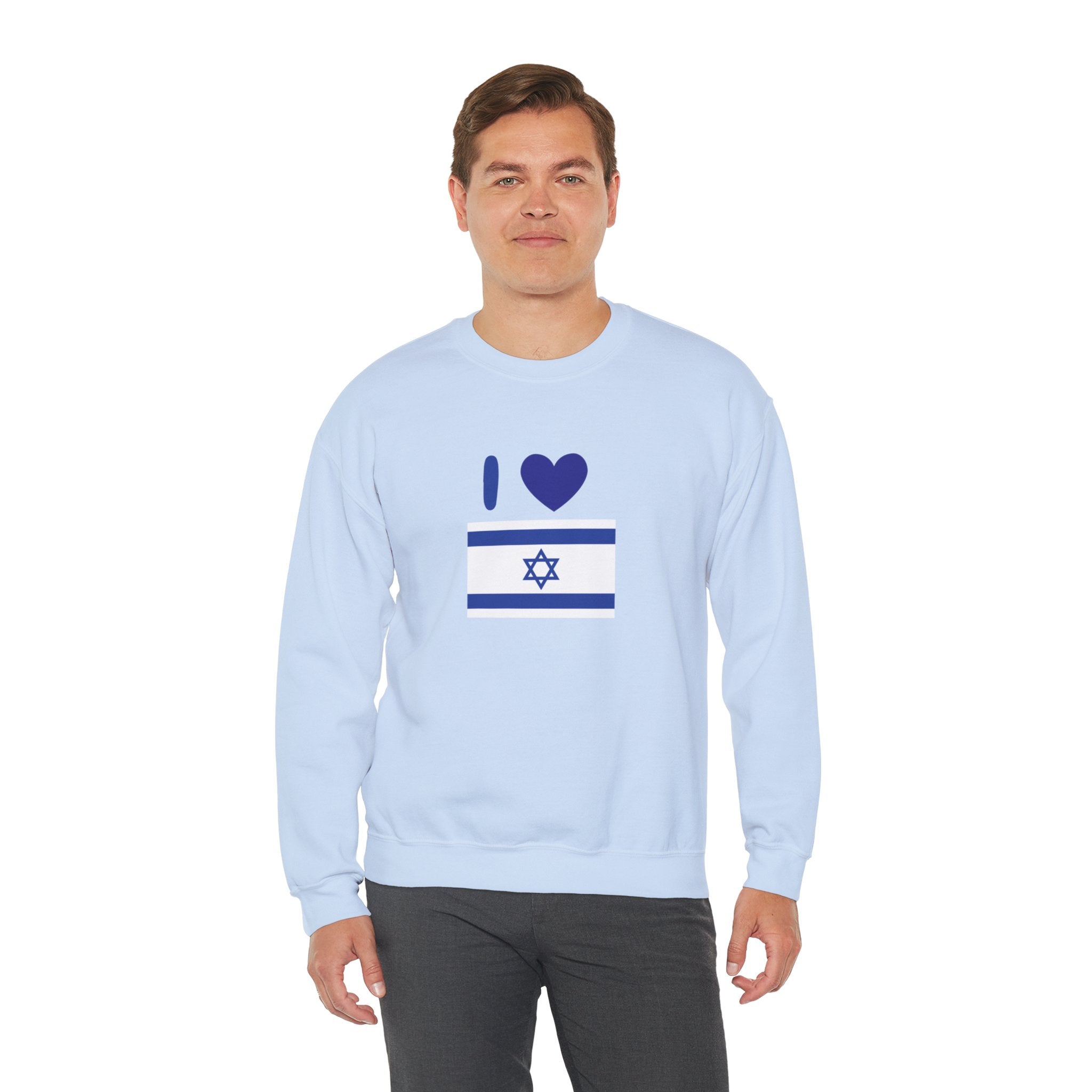 I Love Israel Unisex Heavy Blend™ Crewneck Sweatshirt