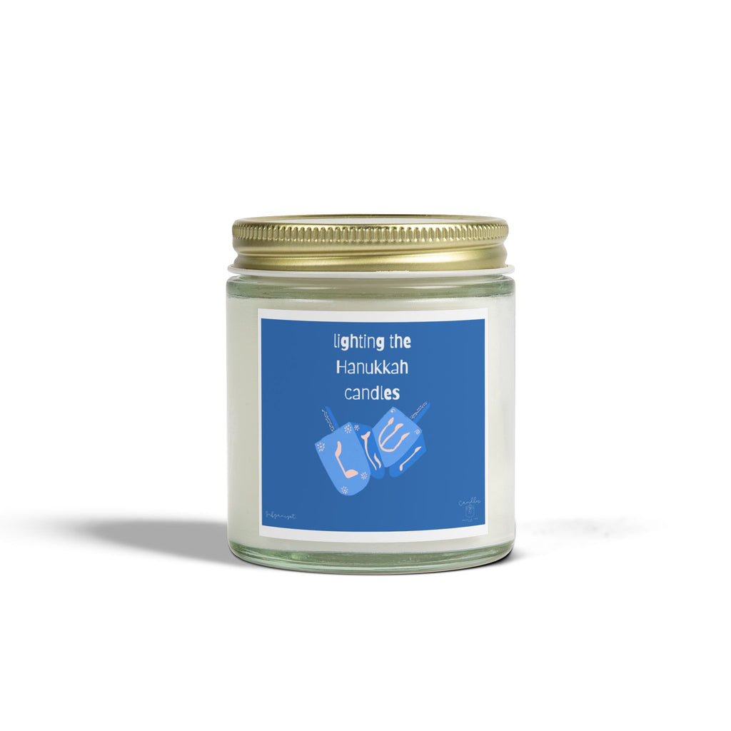 Hanukkah Holiday Candle, Sufganiyot Candle for Hanukkah Jelly Donut Scent, Made with Coconut Apricot Wax (4oz, 9oz)