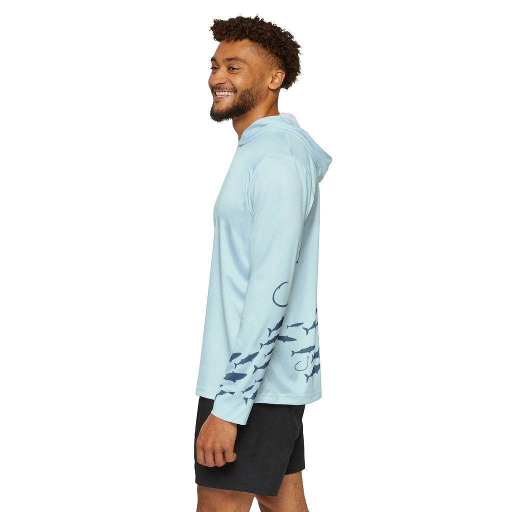 Mens Hooded Fishing Shirt Two J's Angler's FIshing Shirt with Hood Fishing Apparel for Dad