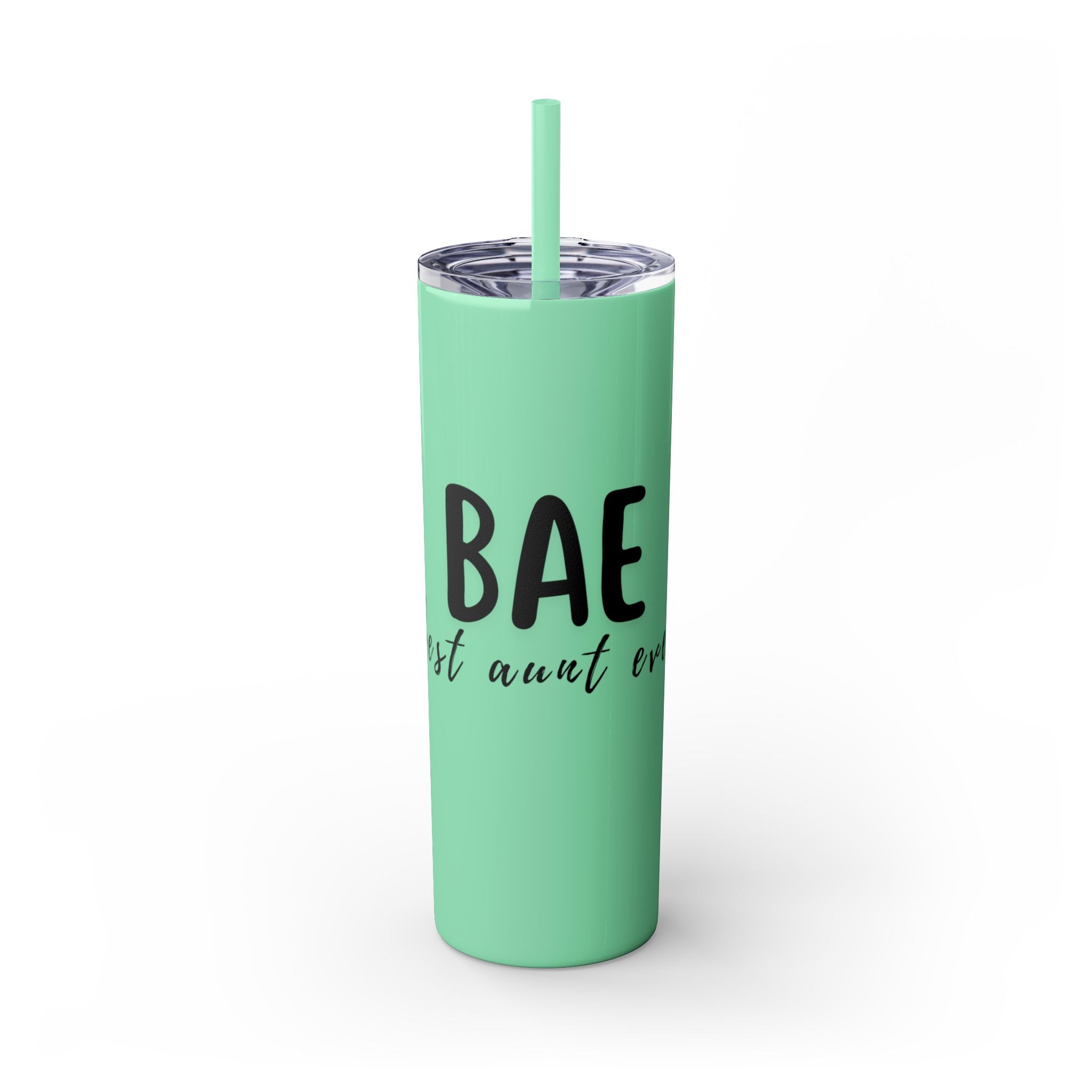 BAE Best Aunt Ever Skinny Tumbler with Straw, 20oz more colors
