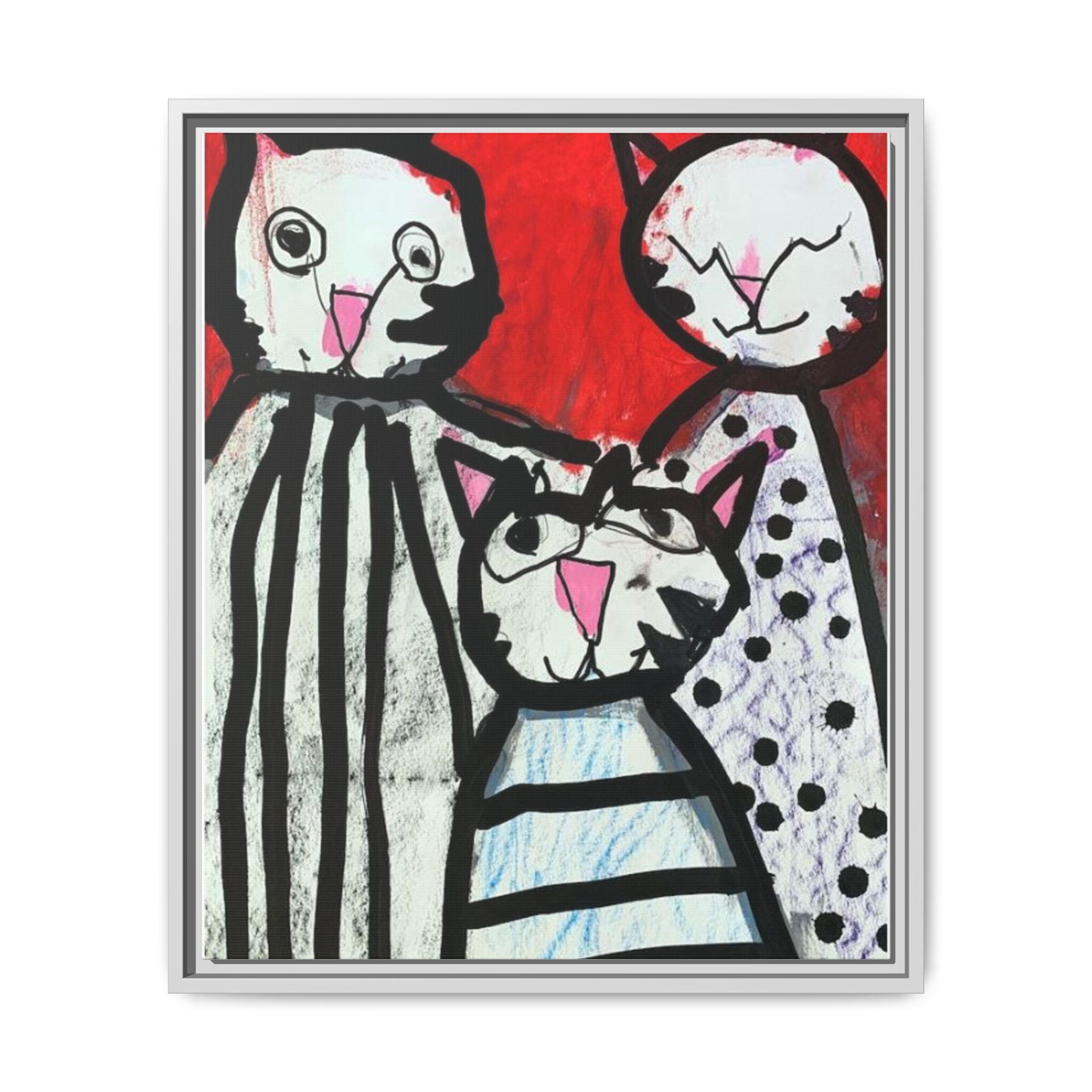 Egyptian Cats Matte Canvas, Framed Art by Jackson Smith