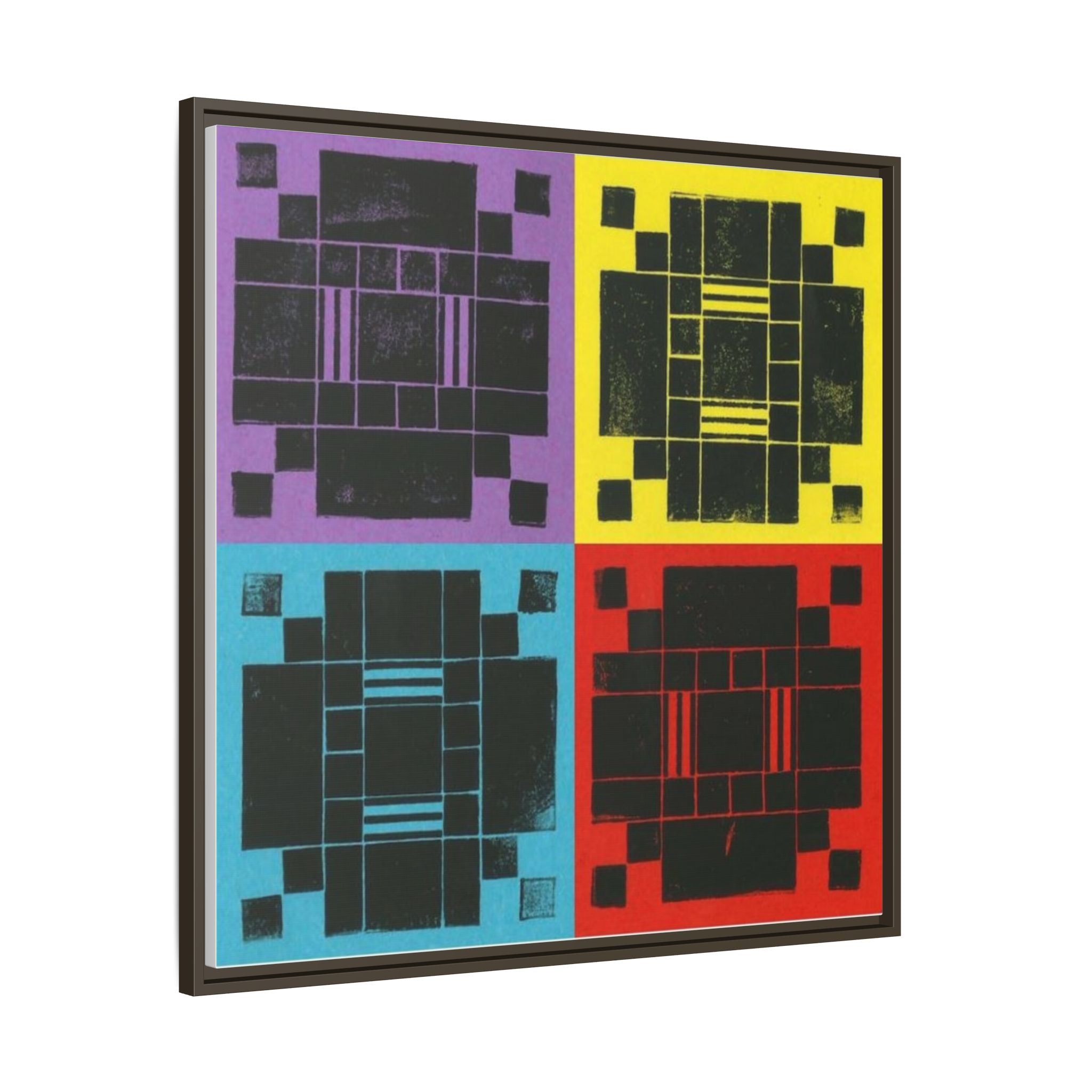 Printing With Legos Collagraph Matte Canvas, Framed