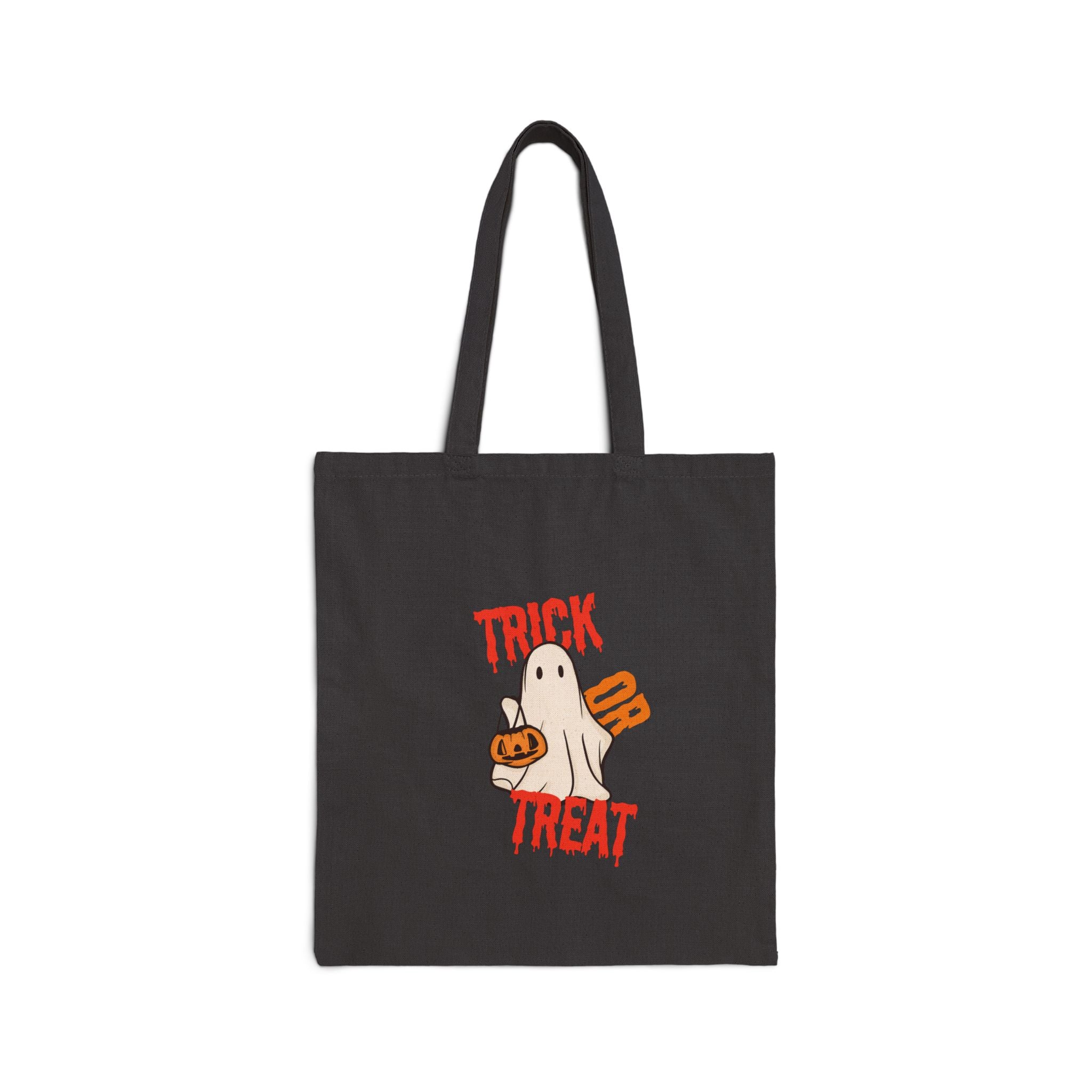 Trick or Treat for Halloween Bag for Halloween Trick or Treating Bag for Candy on Halloween Cotton Canvas Tote Bag