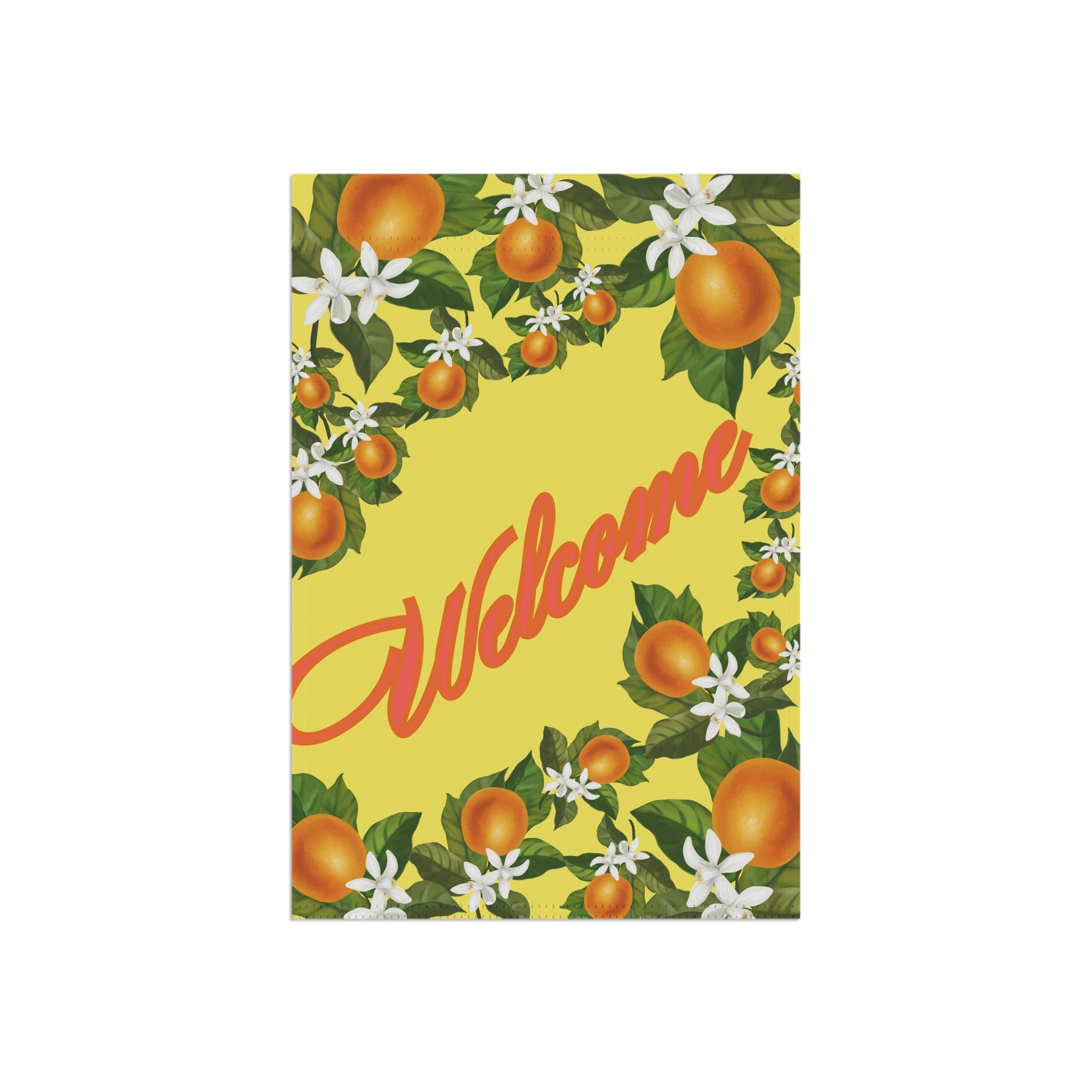 Garden Flag - Orange Citrus Retro Florida CItrus Design 12X18 INCHES