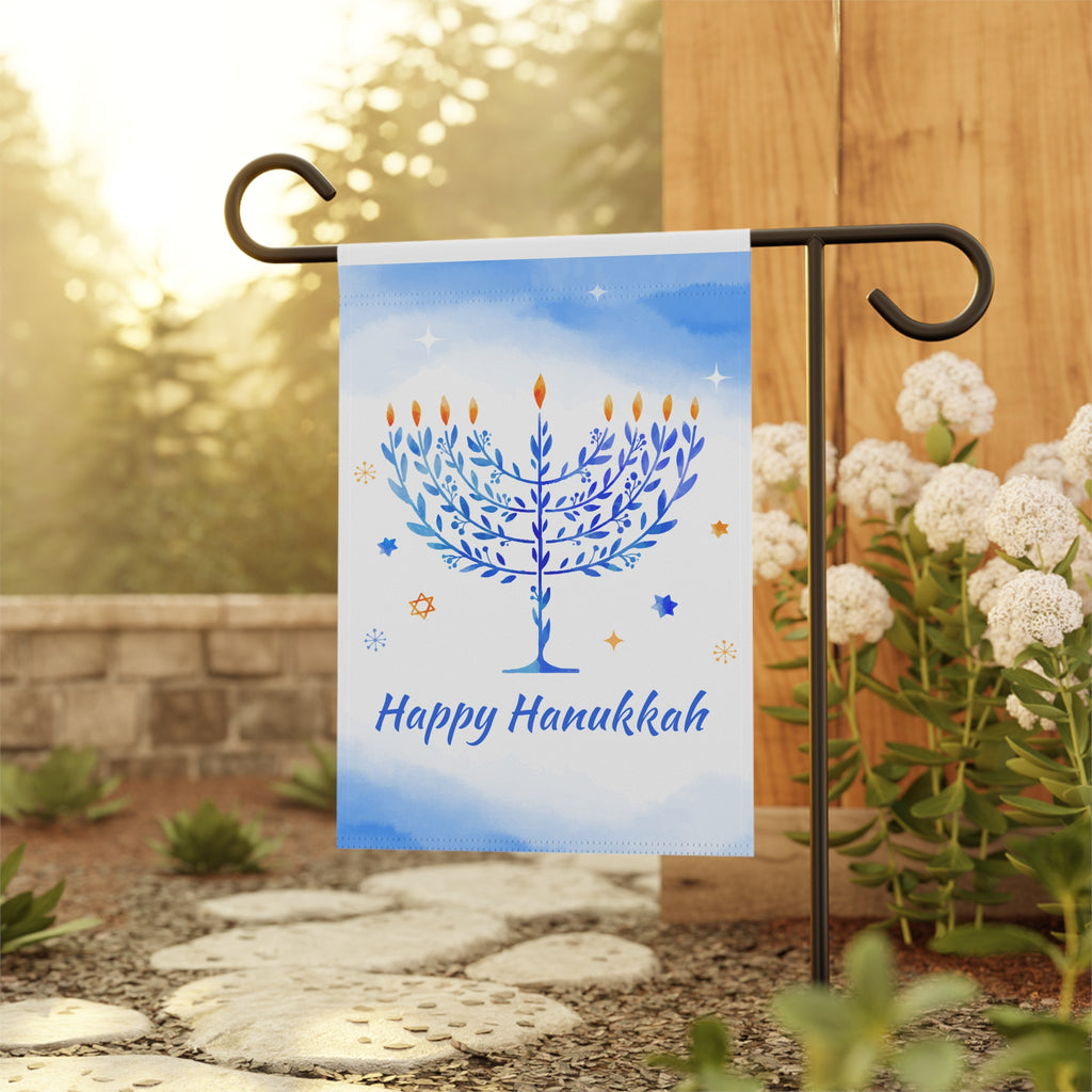 Happy Hanukkah House Flag or Garden Flag Hanukkah Flag