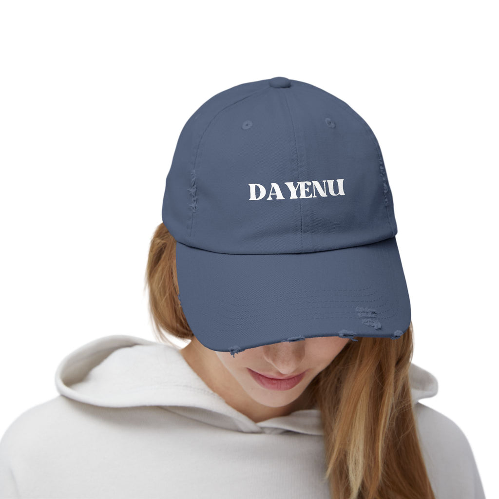 Dayenu Jewish Pride Baseball Hat  Distressed Cap with 'DAYENU' Jewish Gifts