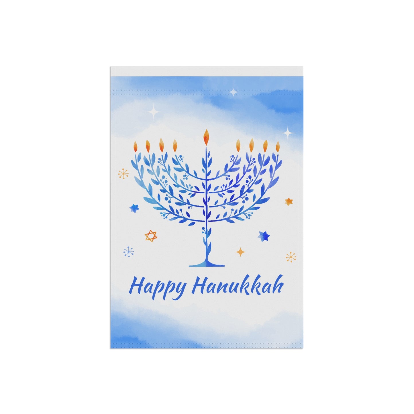 Happy Hanukkah House Flag or Garden Flag Hanukkah Flag