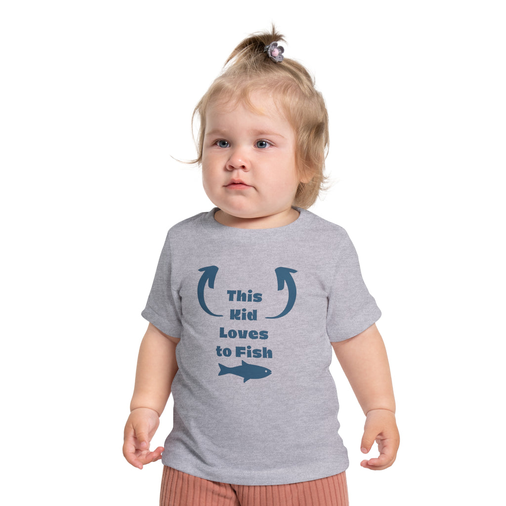 Toddler Fishing Short Sleeve T Shirt Kids Fishing Gift