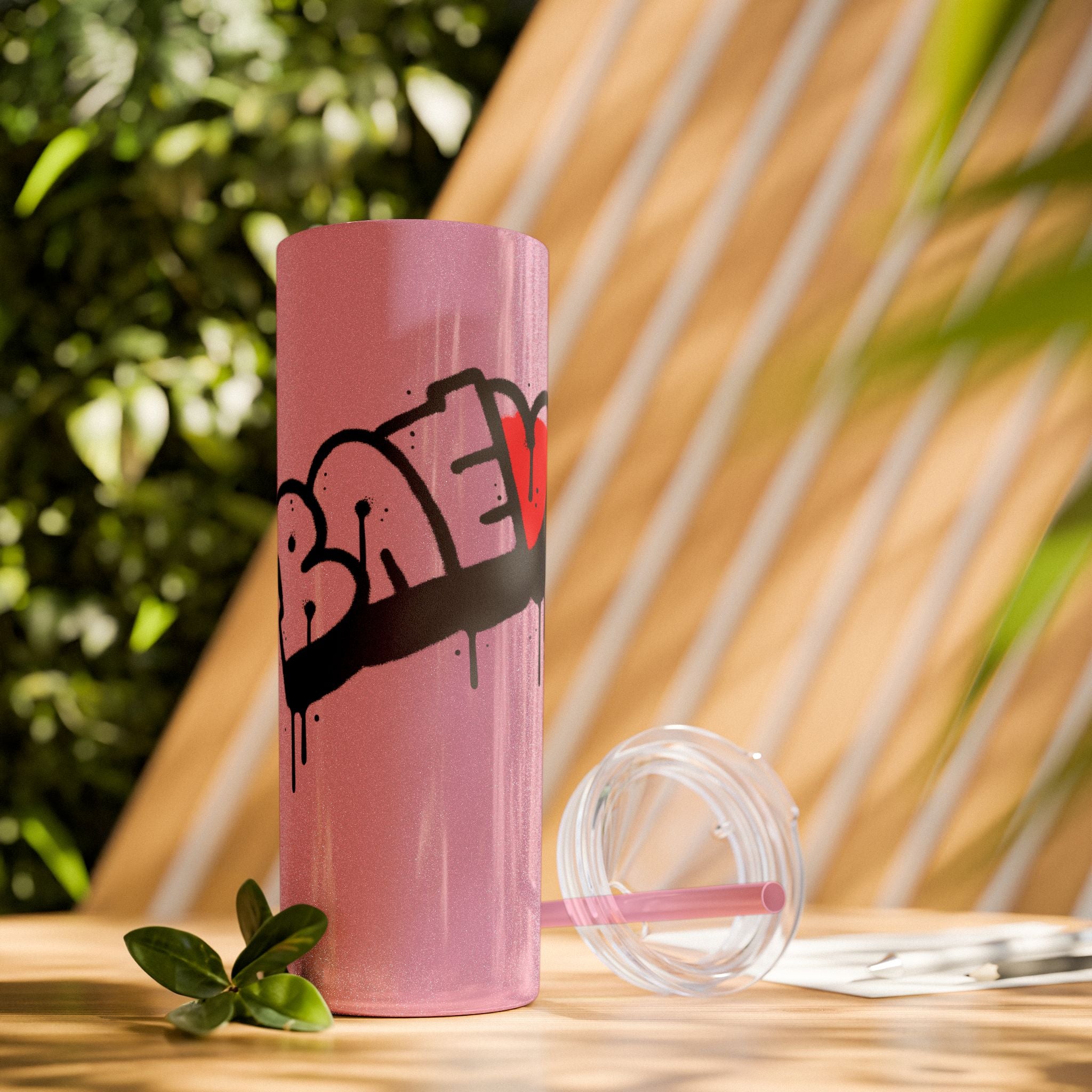 The Bae Skinny Tumbler with Straw, 20oz