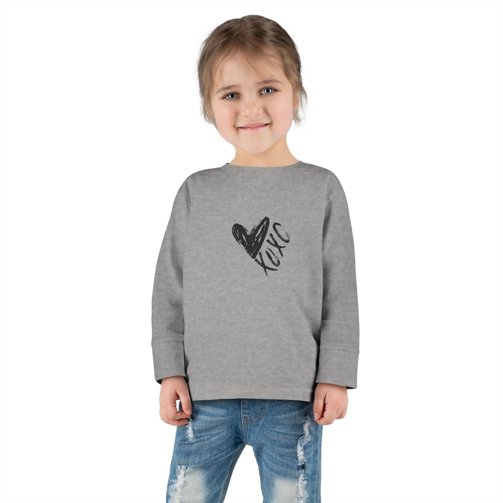 XOXO Heart Valentine Toddler Long Sleeve Tee