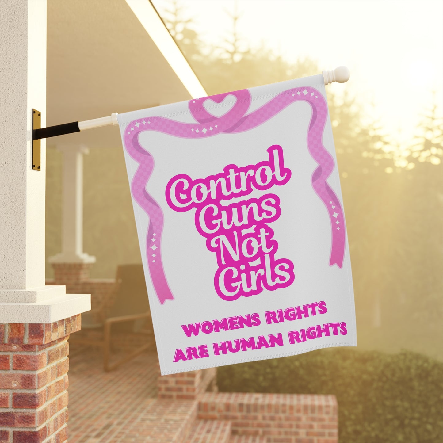 Control Guns Not GIrls | Garden Flag Feminist Women's Rights Flag