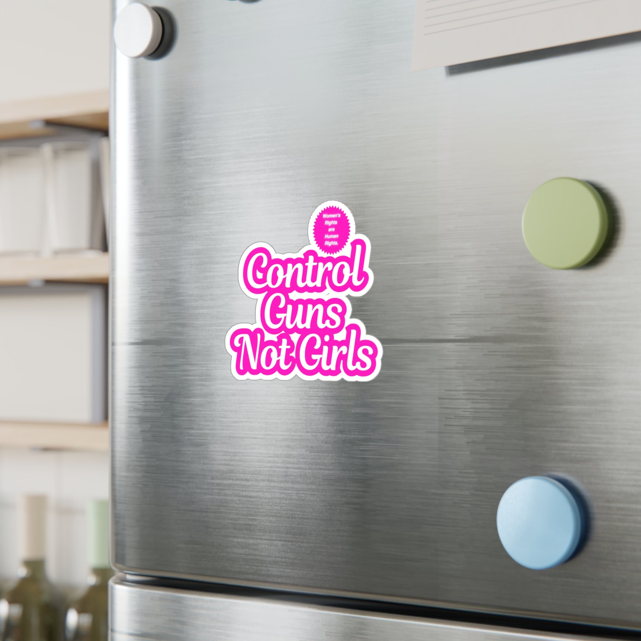 Control Guns Not Girls Kiss-Cut Vinyl Decals