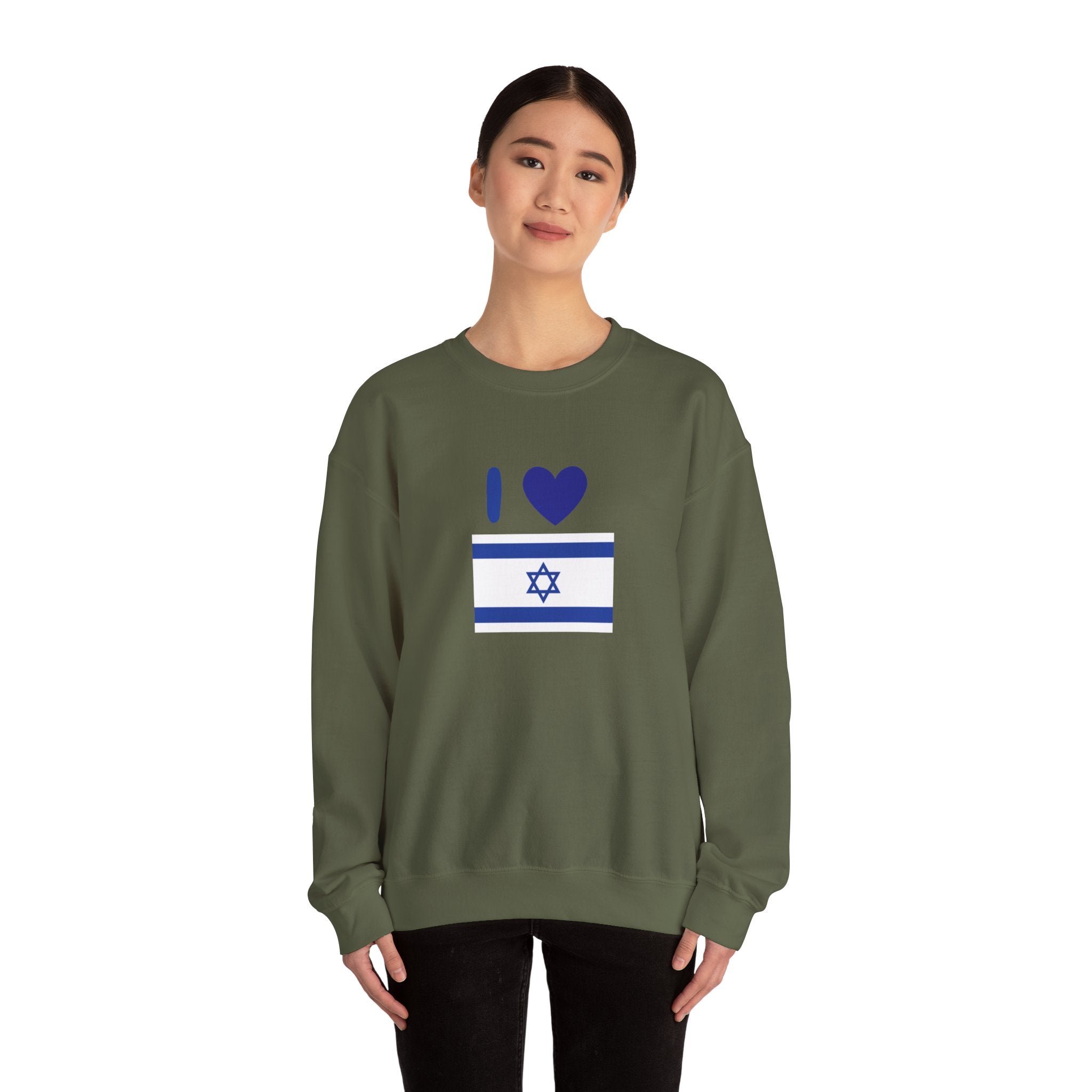 I Love Israel Unisex Heavy Blend™ Crewneck Sweatshirt