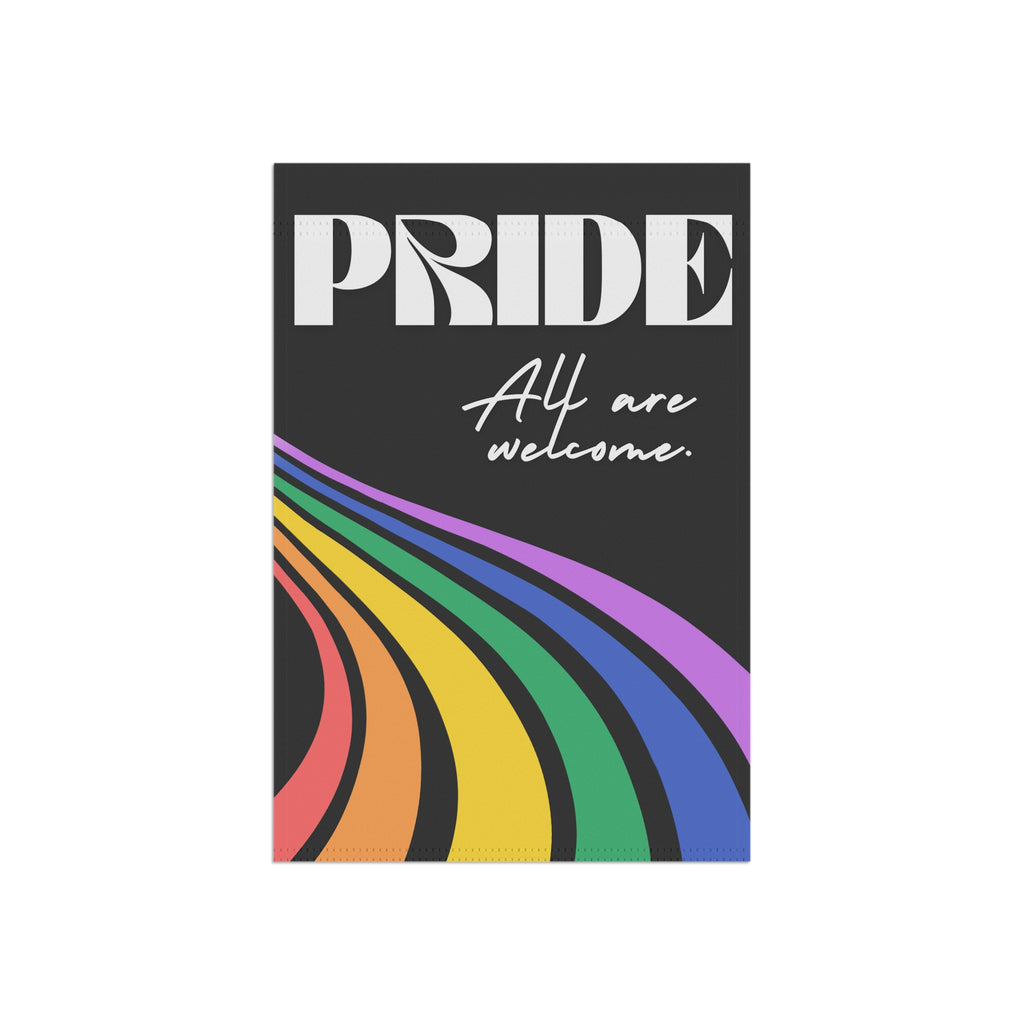 Progress Pride Garden Flag, All Are Welcome, LGBTQ Flag, Pride Flag, Rainbow Decor, Everyone is Welcome, Inclusion, Kindness