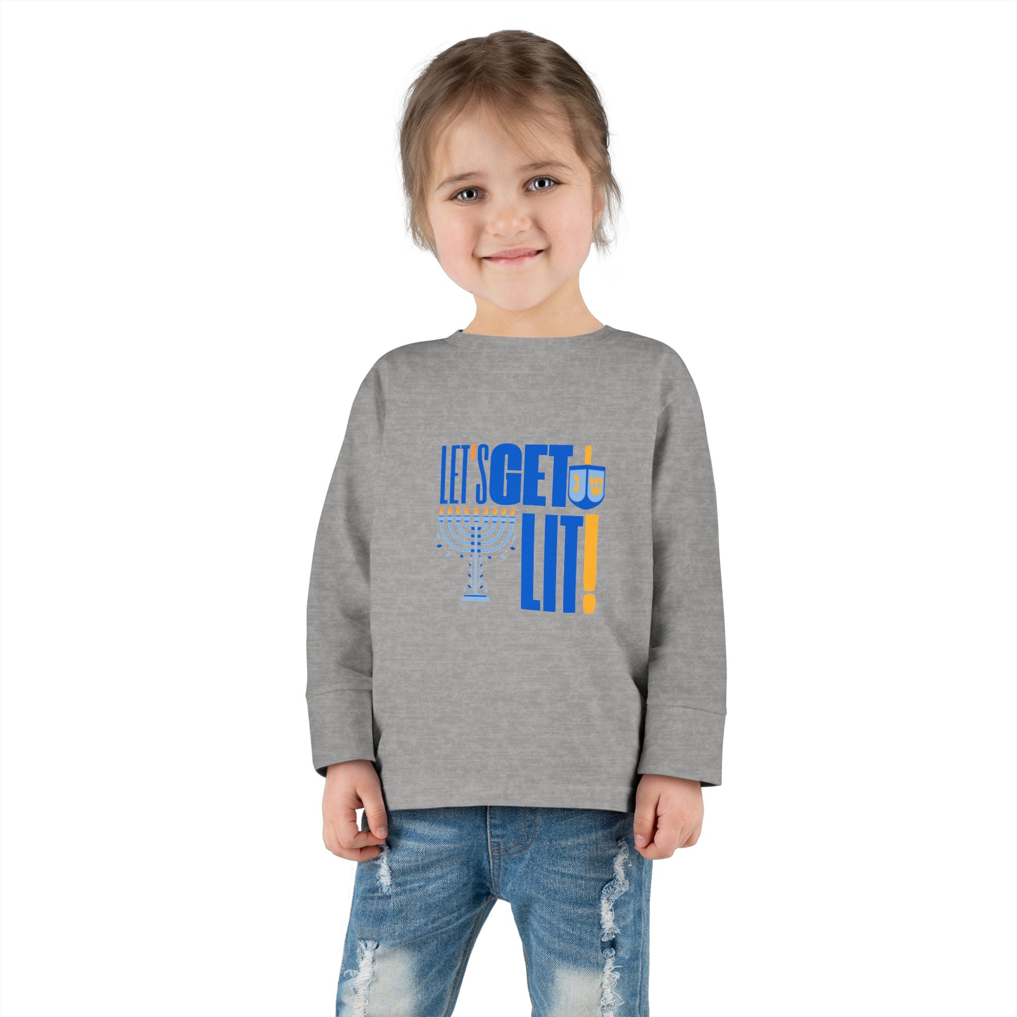 Toddler Hanukkah Shirt, Hanukkah Long Sleeve Tee, Chanukah Shirt for Toddler