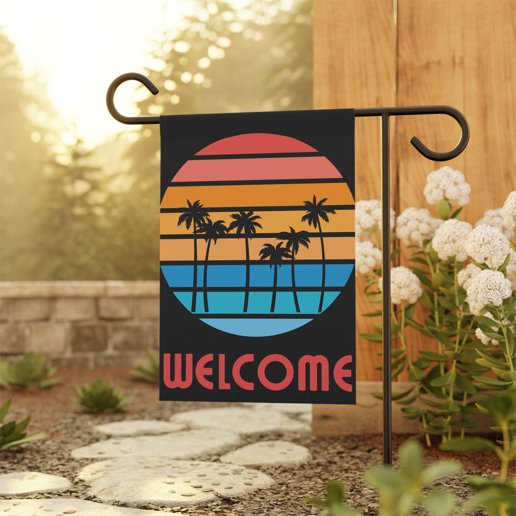 Beach House Welcome Flag 12 x 18 Tropical Welcome Garden Banner