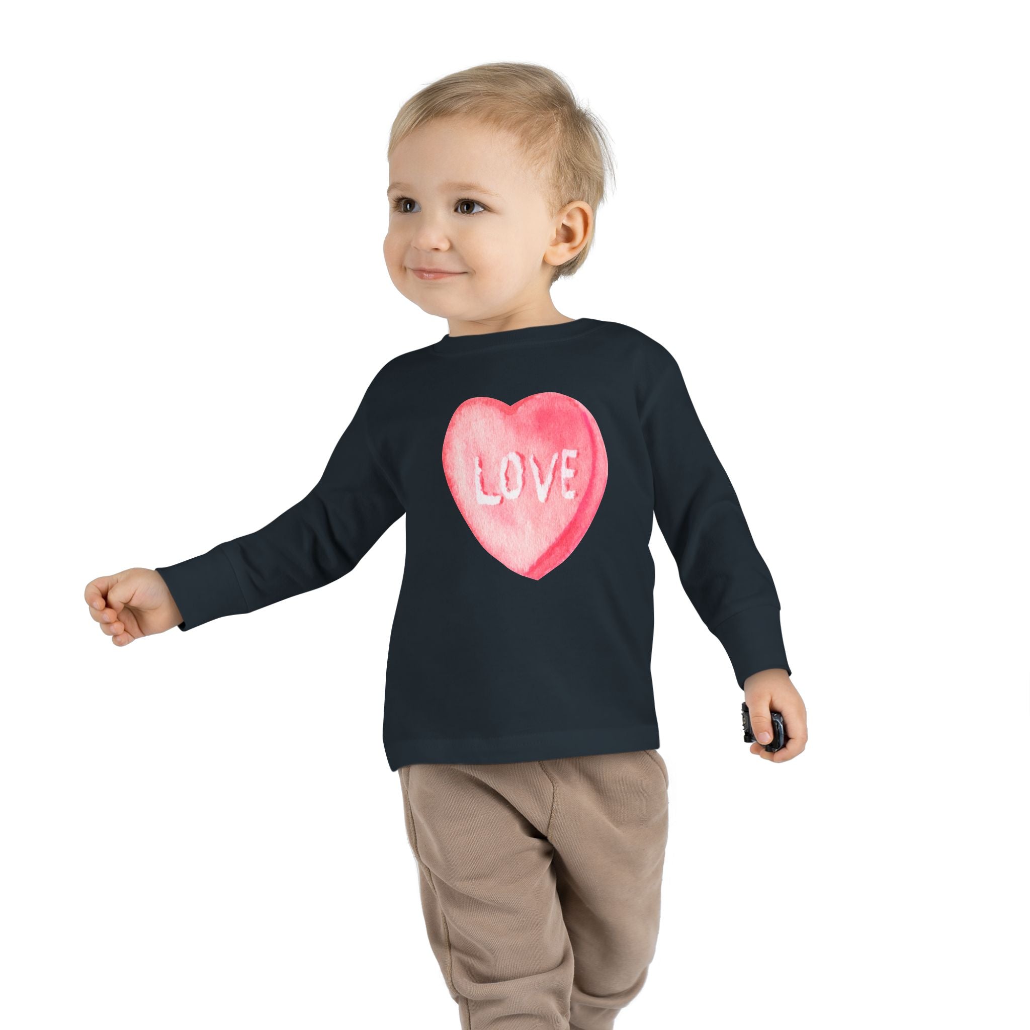 LOVE Candy Hearts Pastel LongSleeve Tee Toddler Long Sleeve Valentine's Day Tee