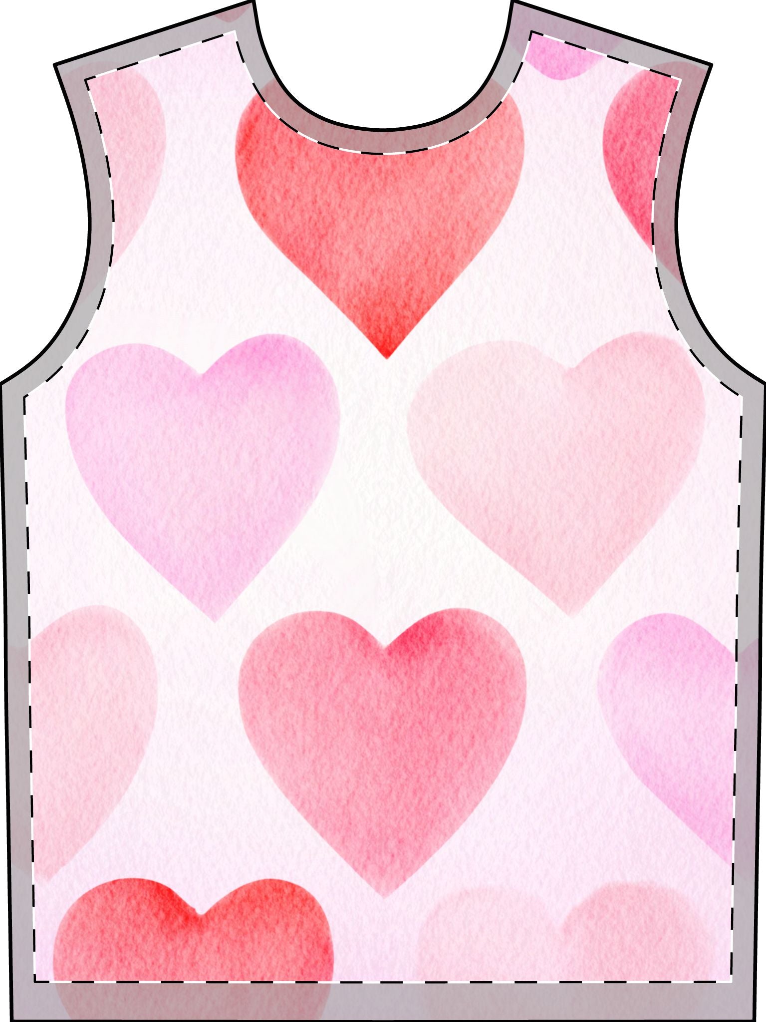 Mens Heart Print Matching Pajama Set Men's Pajama Set (AOP)