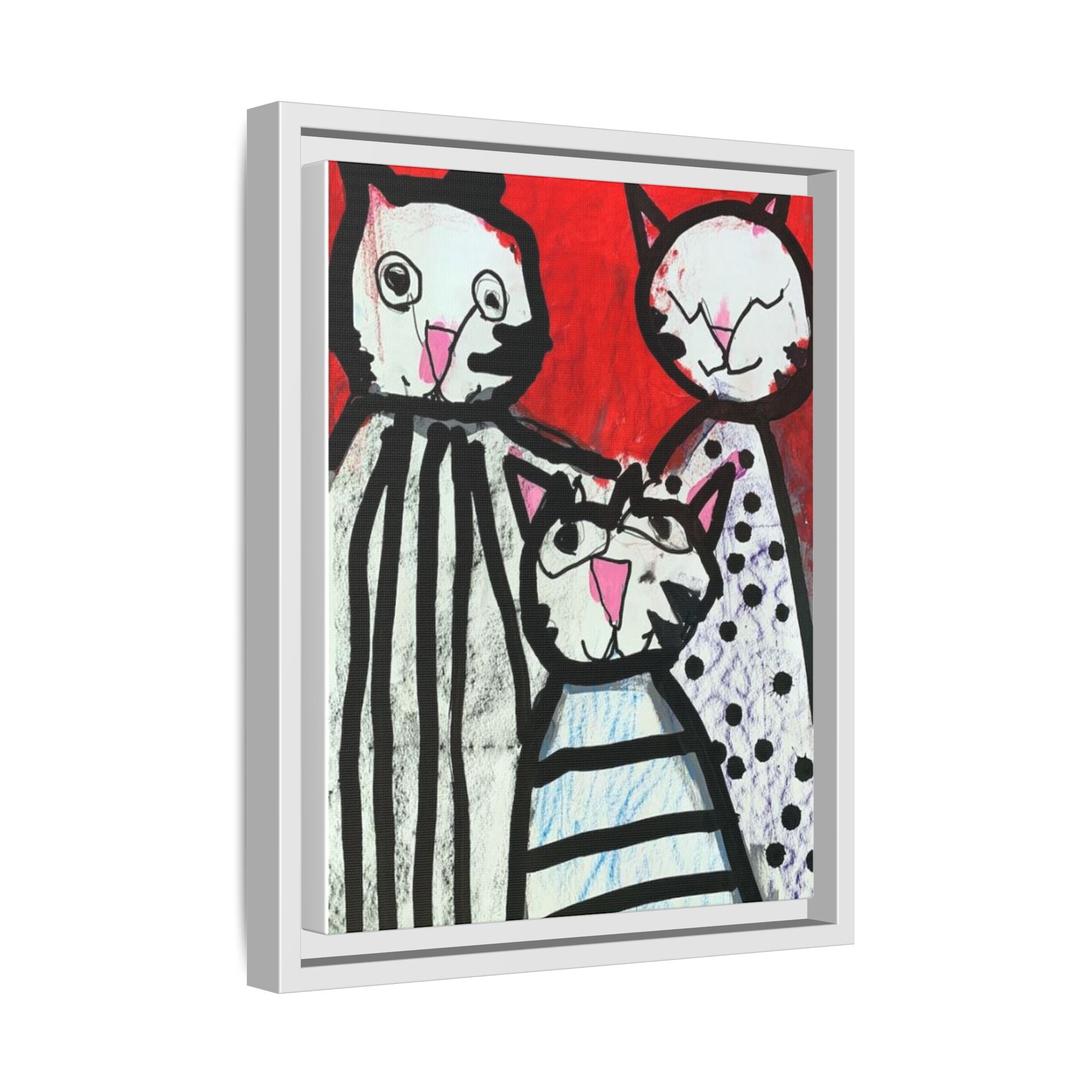 Egyptian Cats Matte Canvas, Framed Art by Jackson Smith