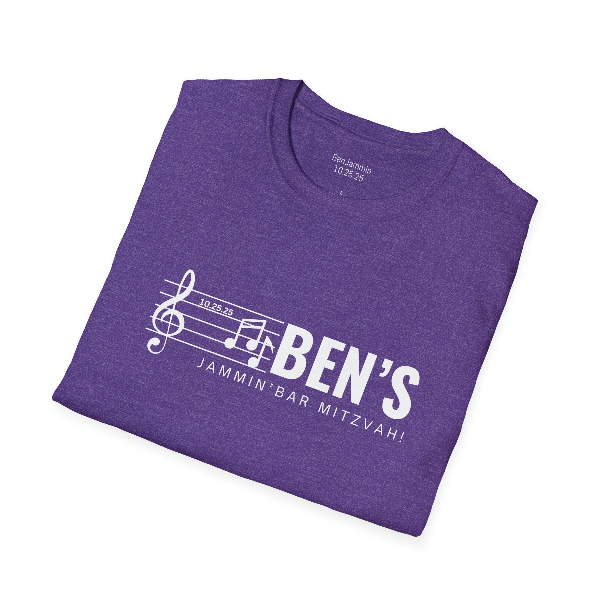 Custom Bar Mitzvah (Ben) Unisex Softstyle T-Shirt
