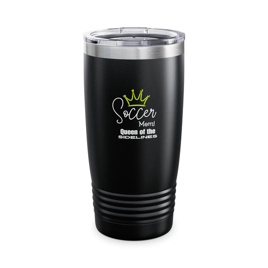 Soccer Mom Queen of the Sidelines Ringneck Tumbler, 20oz