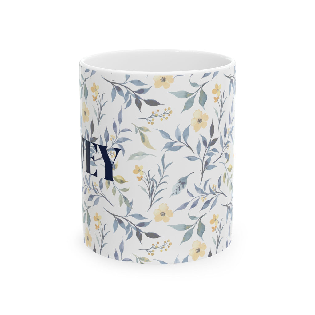 Oy Vey Floral Ceramic Mug, Tea Coffee Cup Gift,Jewish Mug Floral Pattern Mug for Jewish Gifts, Oy Vey Yiddish Gifts