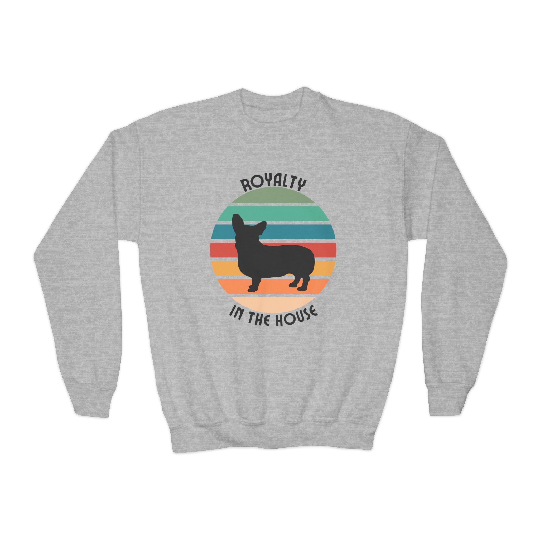 Royalty Corgi Youth Crewneck Sweatshirt