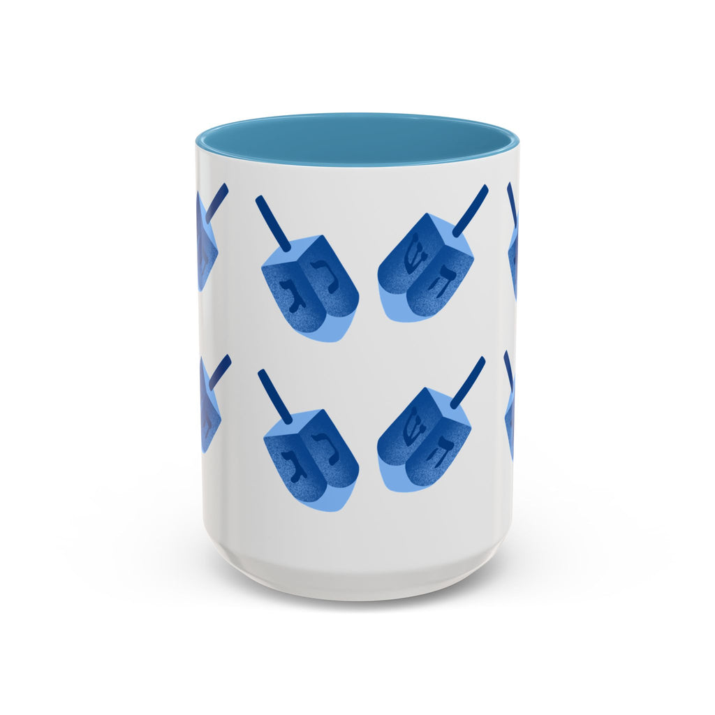 Dreidels Hanukkah Mug 15 oz