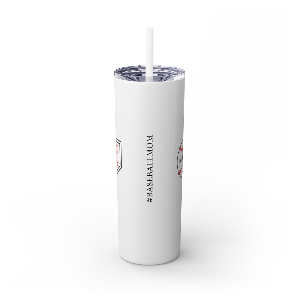Custom CJs Mom Skinny Tumbler with Straw, 20oz