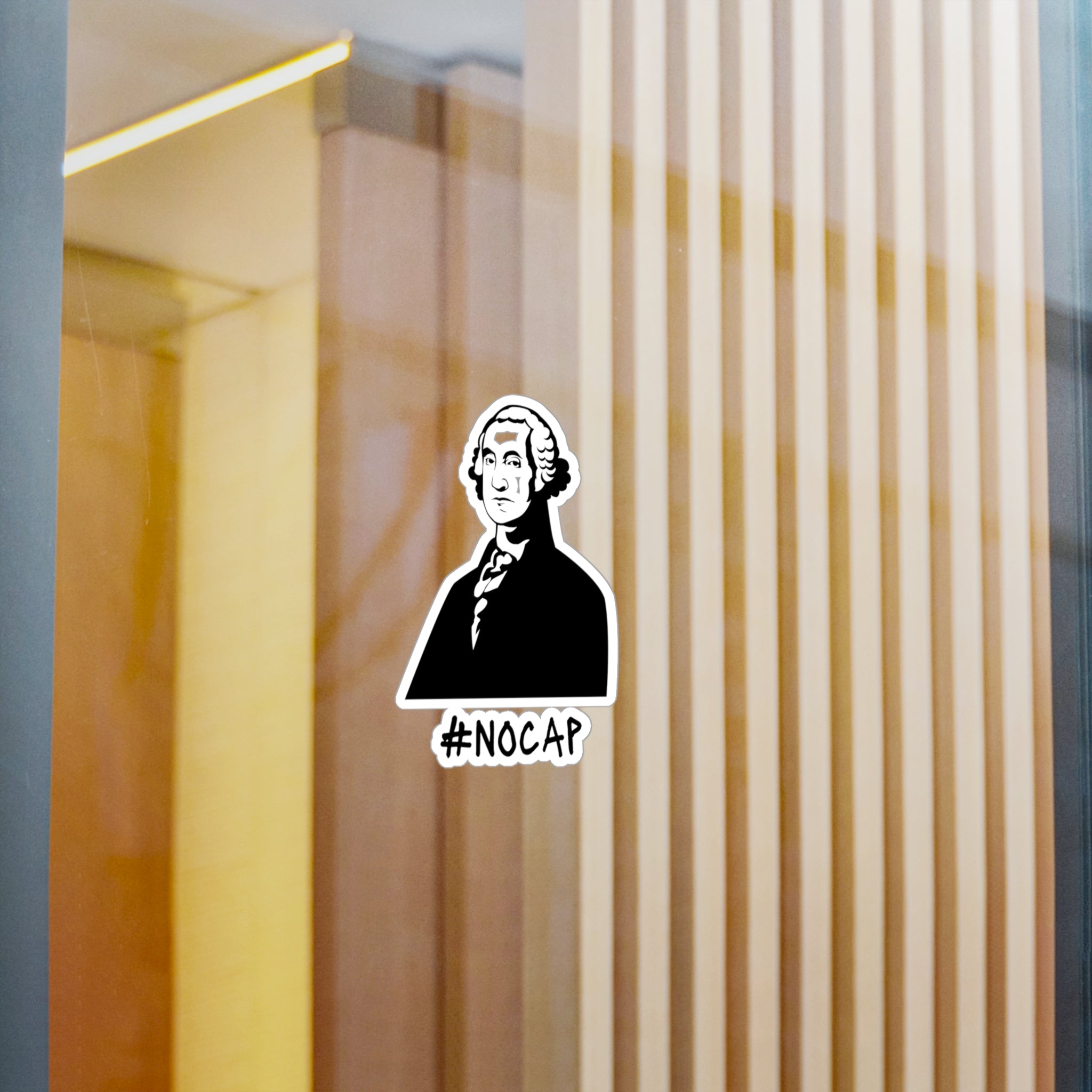 No Cap George Washington Kiss-Cut Vinyl Decals