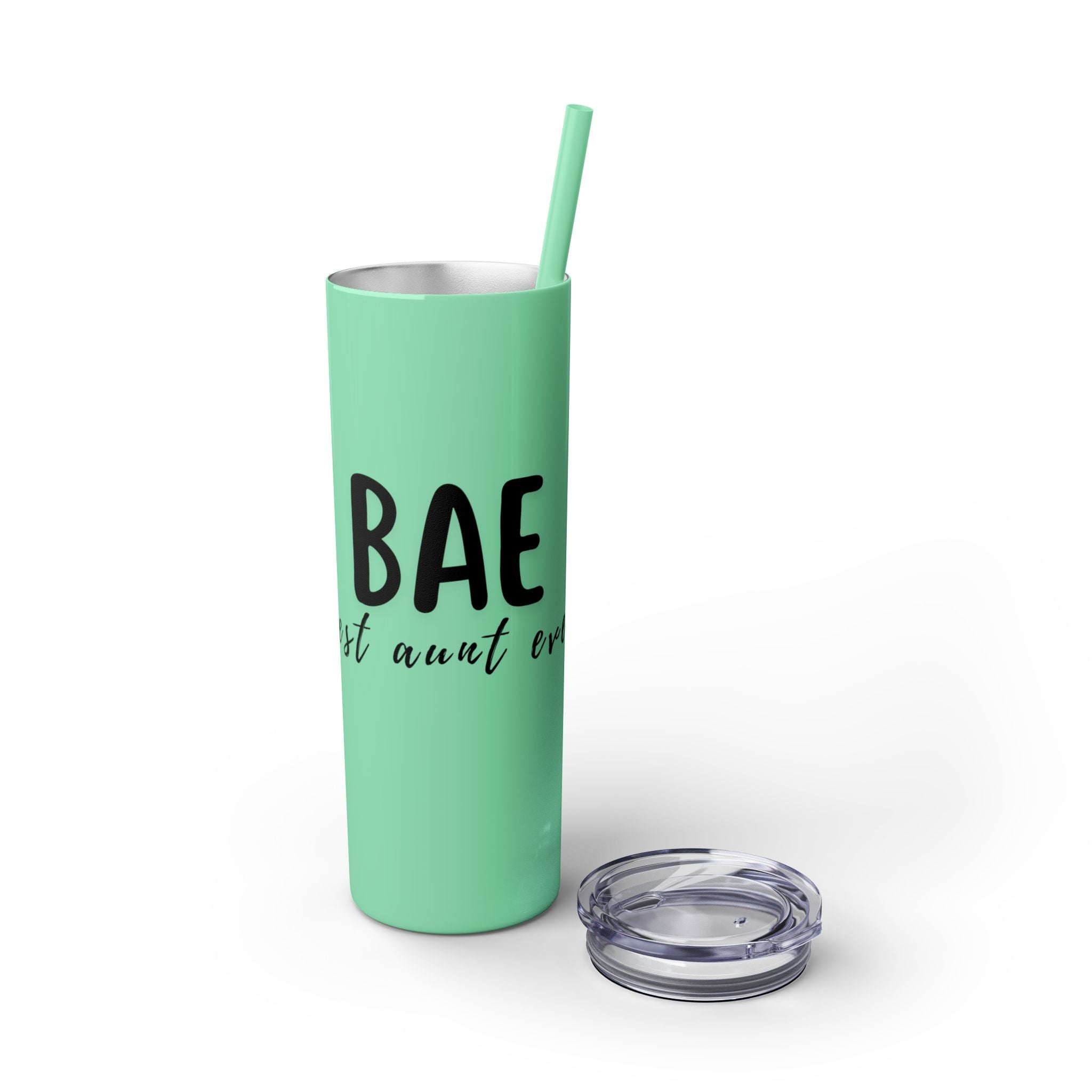 BAE Best Aunt Ever Skinny Tumbler with Straw, 20oz more colors