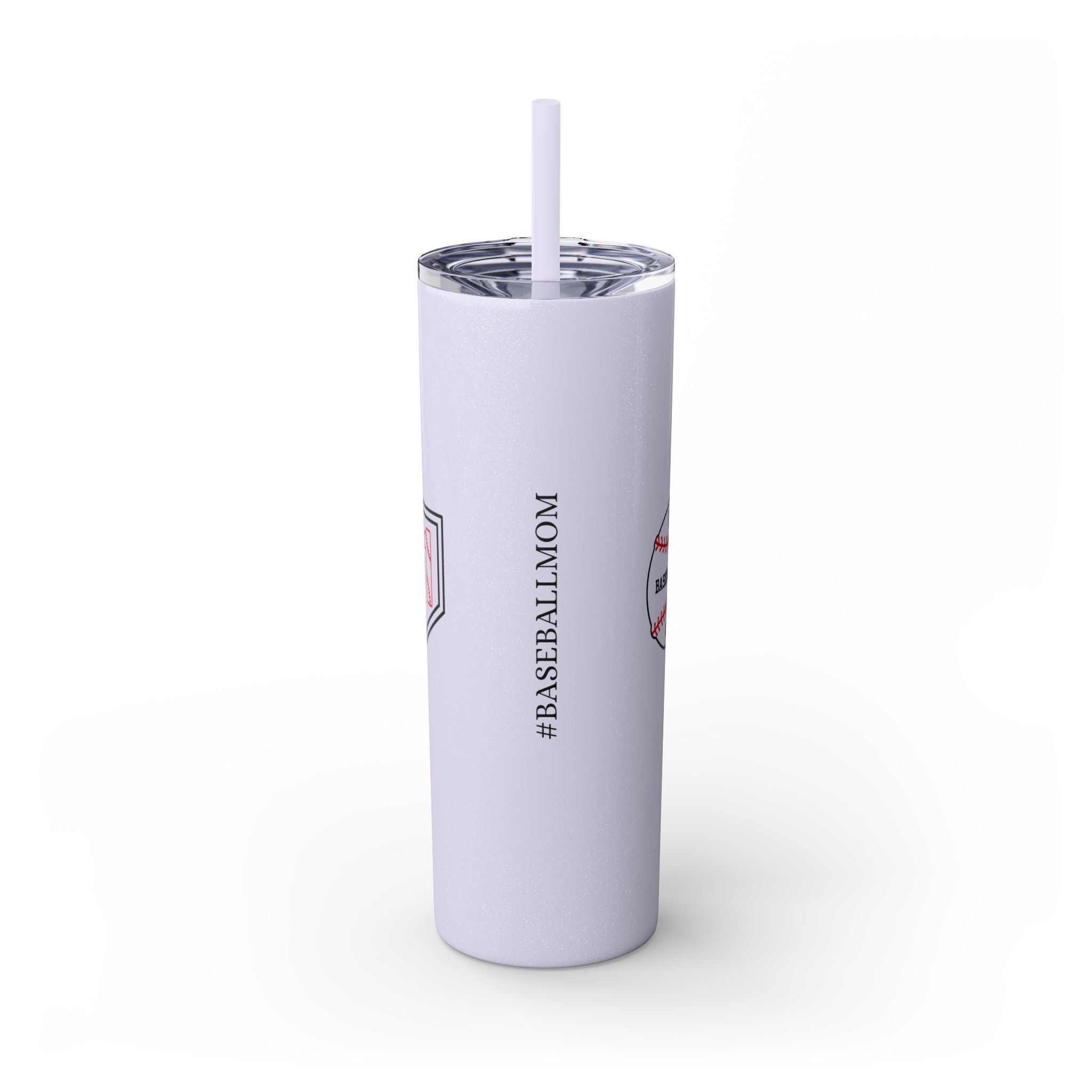 Custom CJs Mom Skinny Tumbler with Straw, 20oz