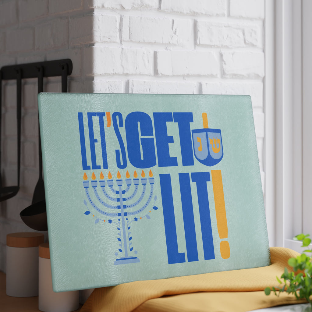 Menorah Wax Dripping Tray, Glass Board for Menorah Hanukiah Wax, Wax Tray for Chanukiah