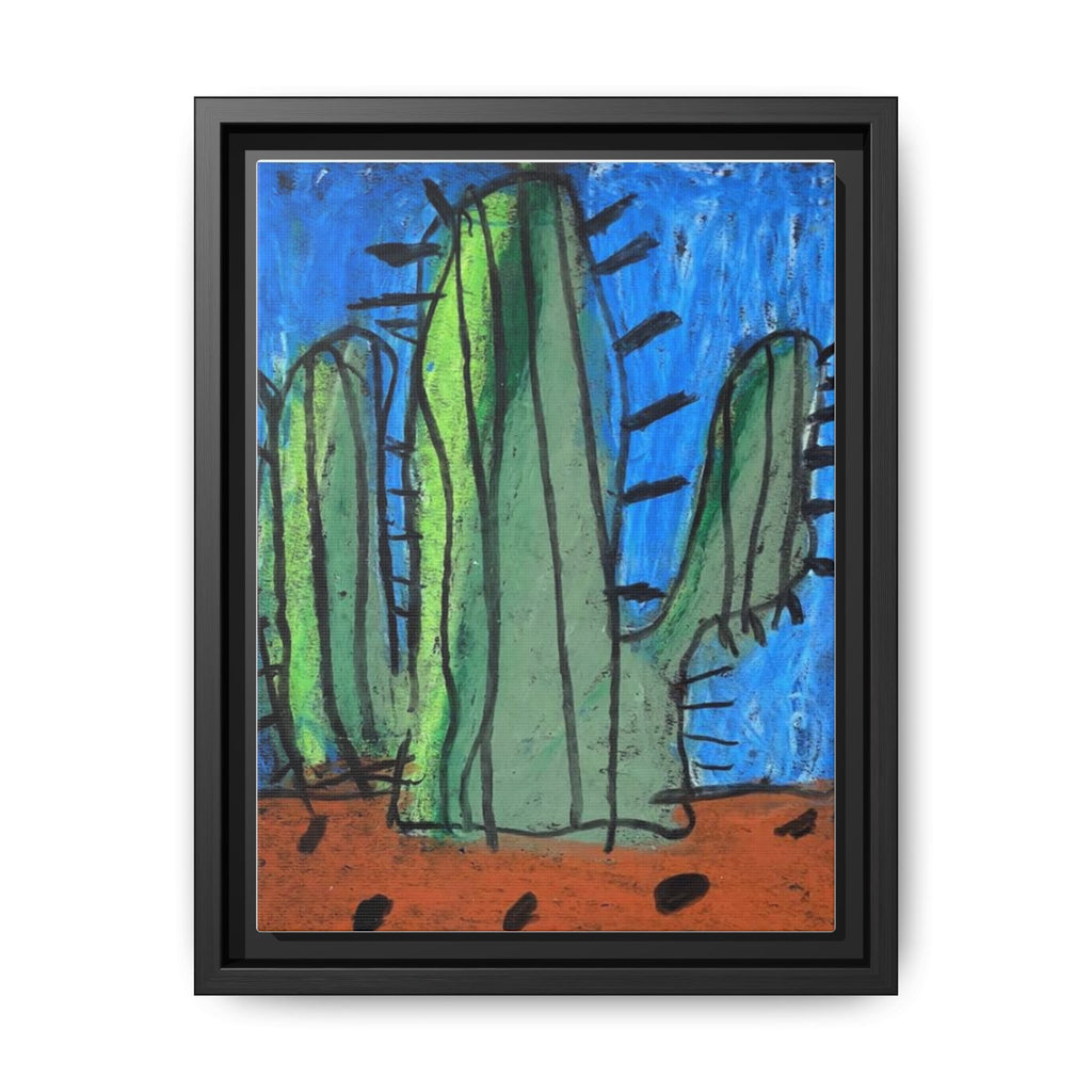 Cactus Matte Canvas, Framed Art by Jackson Smith