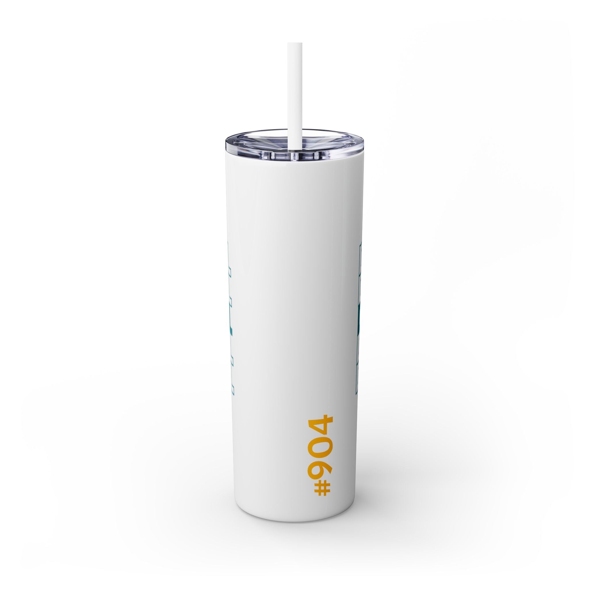 Duuuval Skinny Tumbler with Straw, 20oz