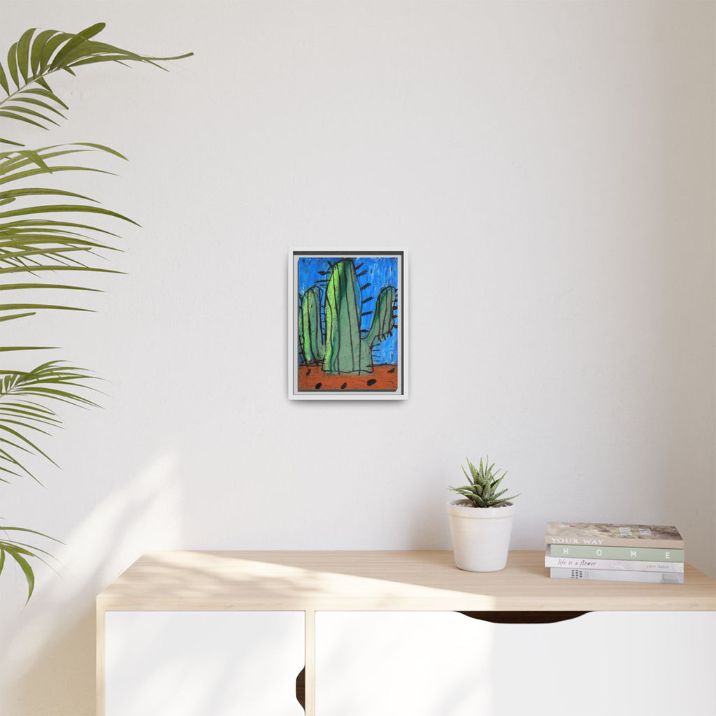 Cactus Matte Canvas, Framed Art by Jackson Smith
