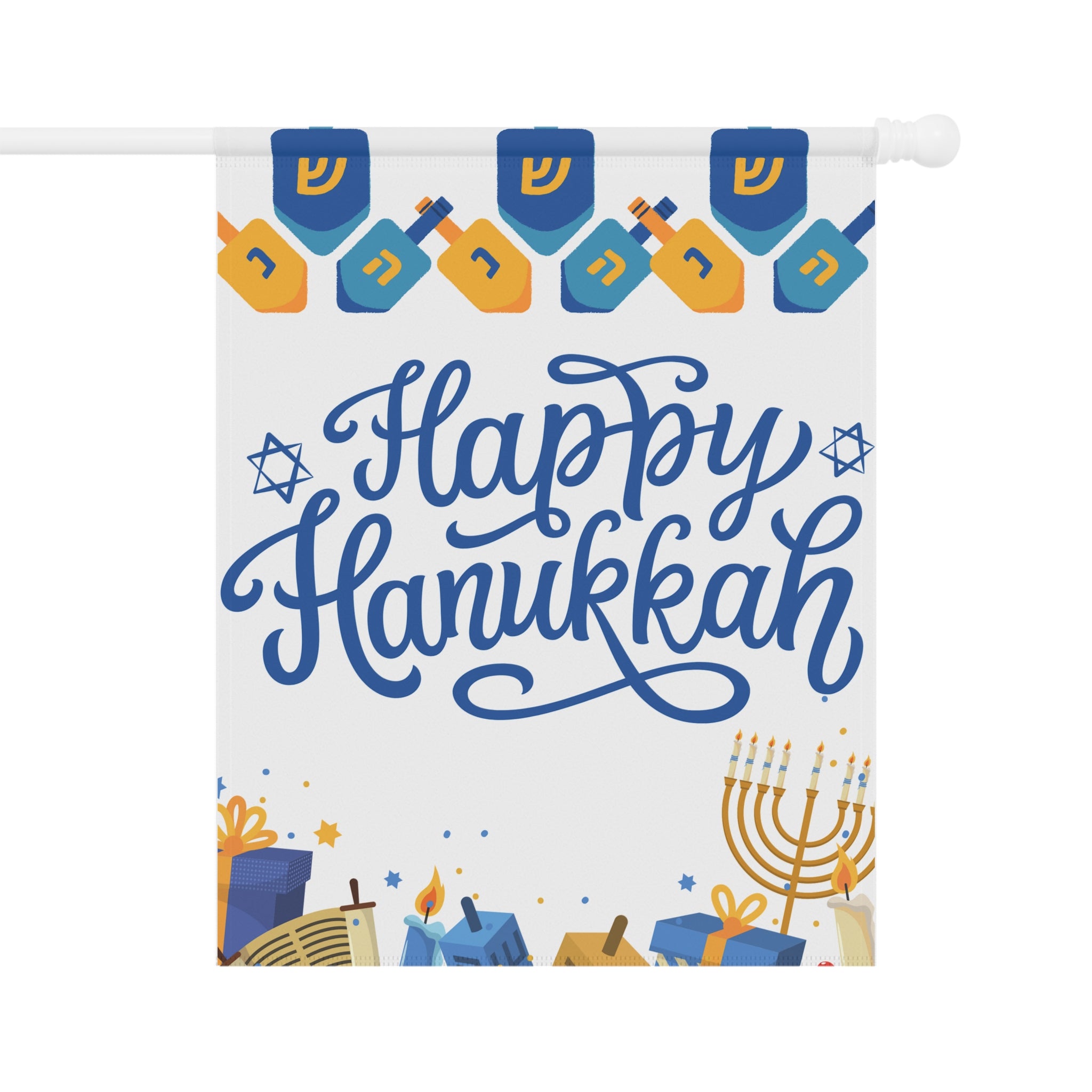 Happy Hanukkah Flag, Hanukkah House or Garden Flag