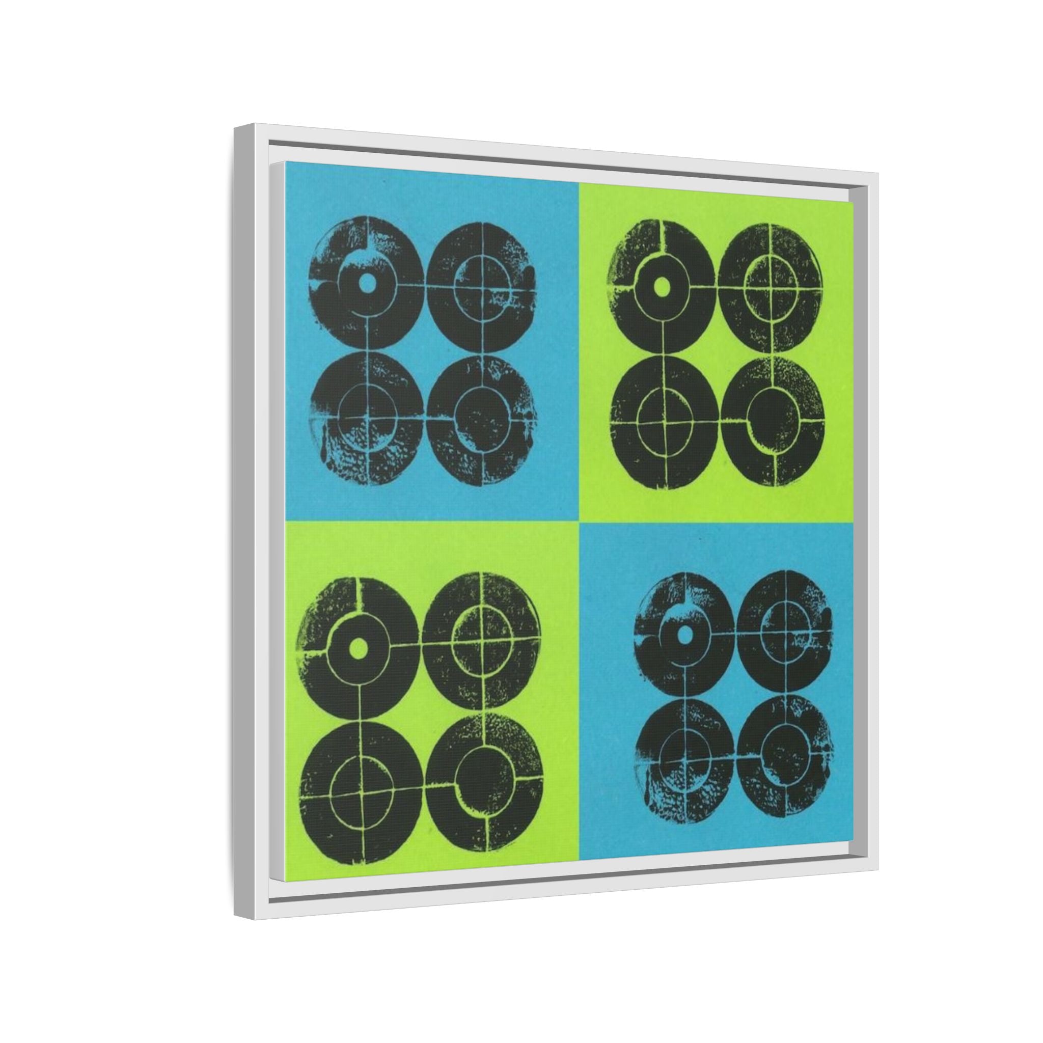 Printing With Legos Collagraph Matte Canvas, Framed