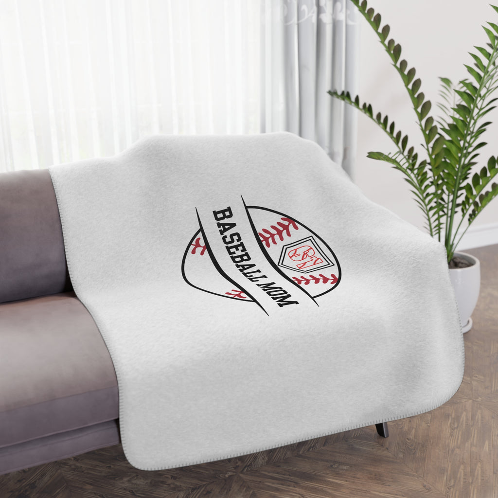 Custom CJs Mom Tan Sherpa Blanket