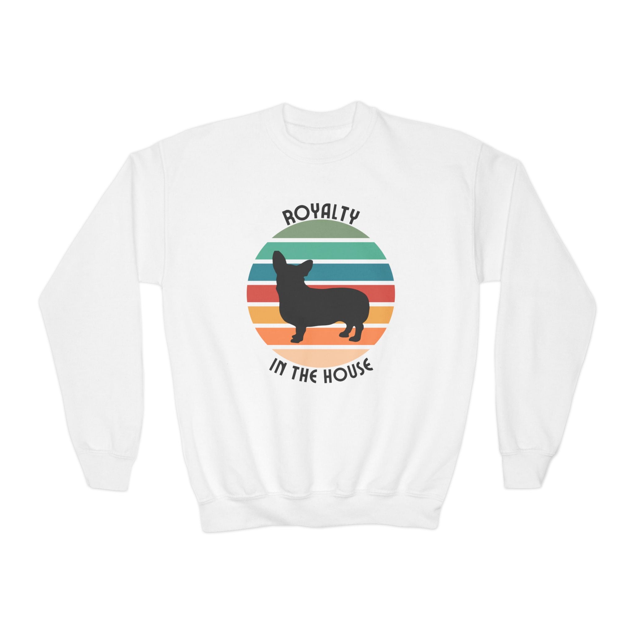 Royalty Corgi Youth Crewneck Sweatshirt