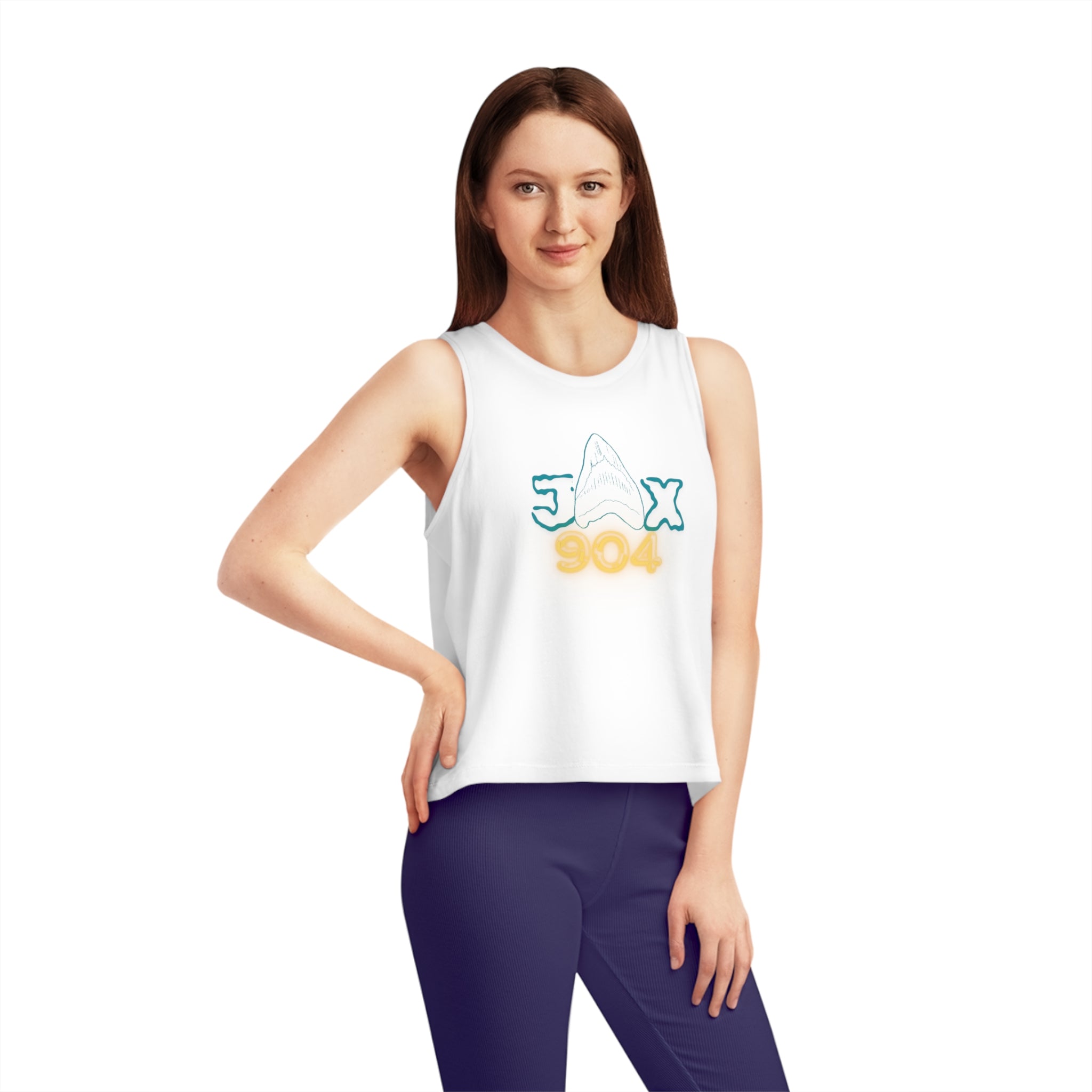 904 JAX Shark Tooth Hunter Women's Dancer Cropped Tank Top